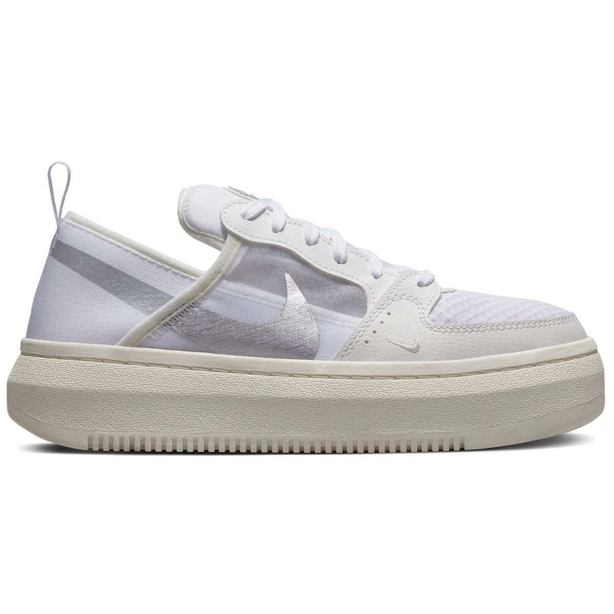 Nike Court Vision Alta W - Veľkosť: 42 | Farba: Biela, Strieborná · záber 1