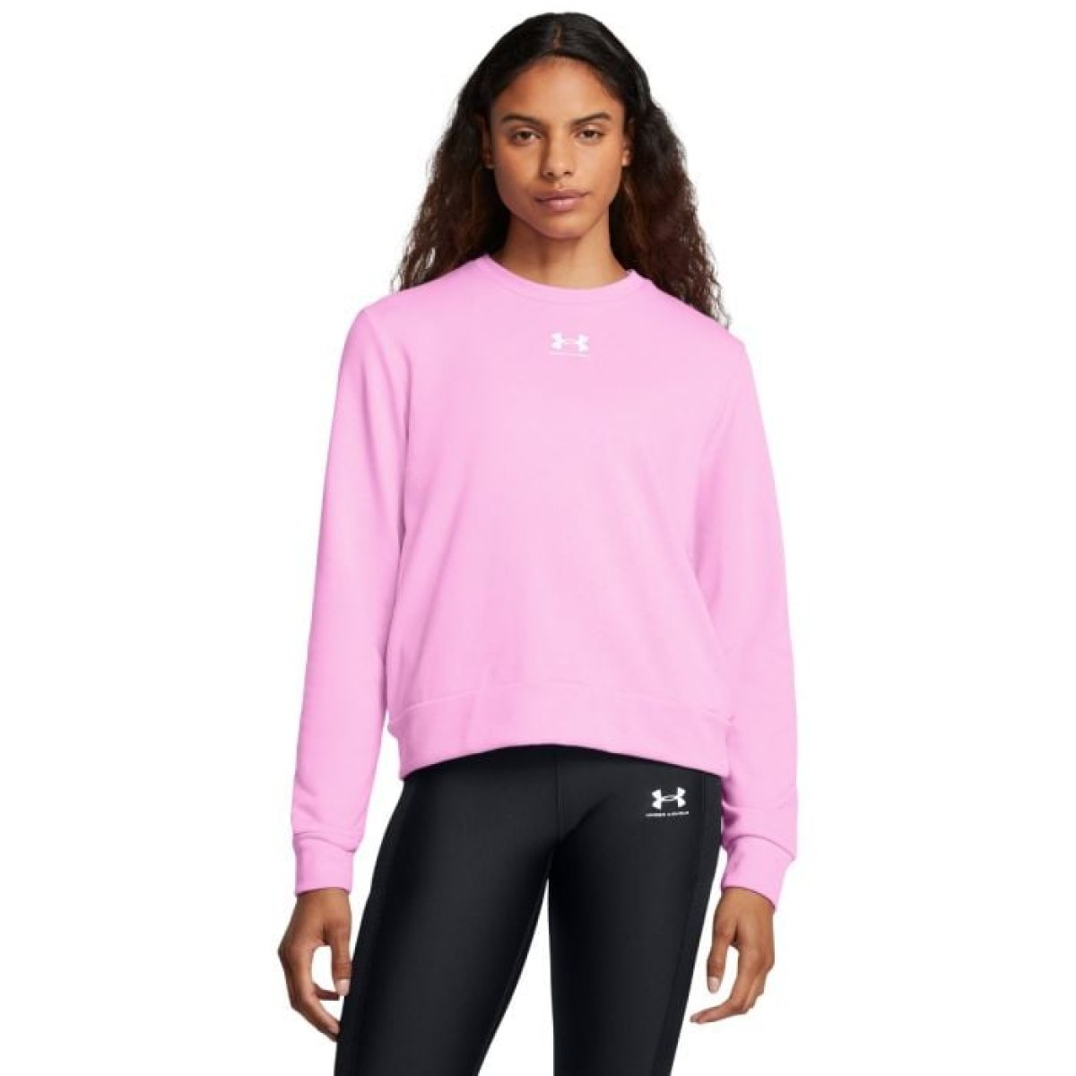Under Armour Dámska mikina Rival Terry Crew Pink XSXS · záber 1