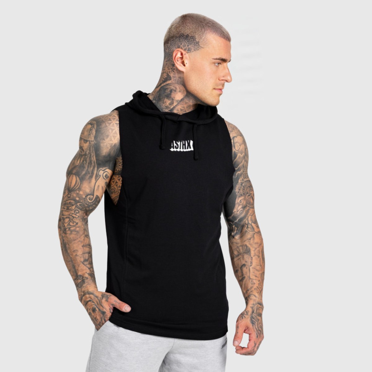 Pánske tričko bez rukávov Iron Aesthetics Core, čierne · záber 2