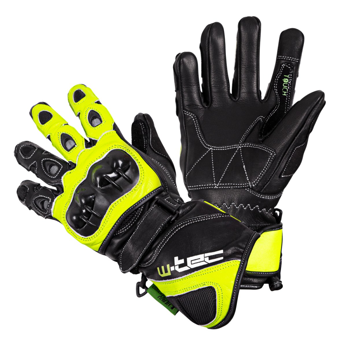 Motocyklové rukavice W-TEC Supreme EVO - Veľkosť: XXL | Farba: Zelená · záber 1