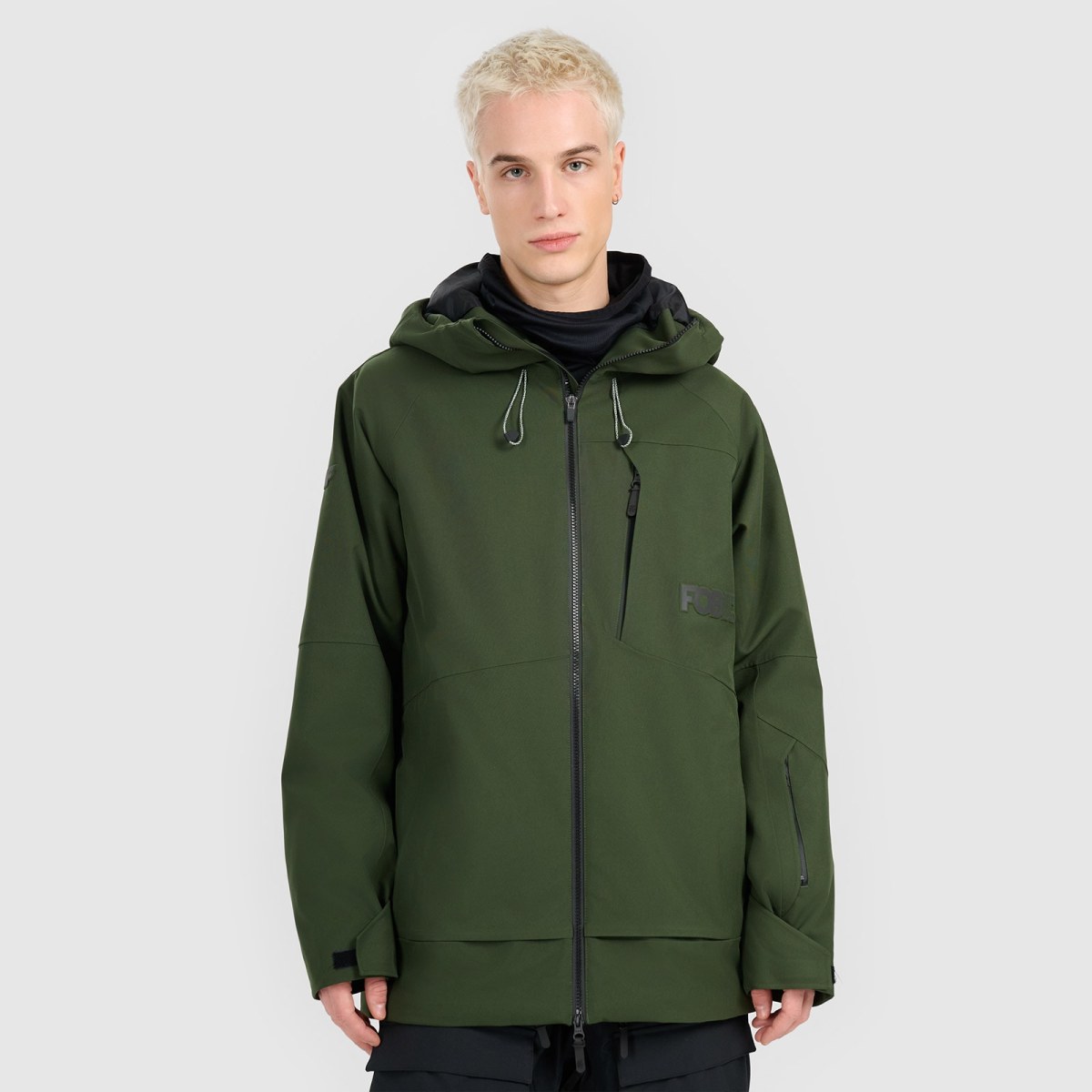 Snowboardová bunda membrána 15000 pánska - khaki · záber 1