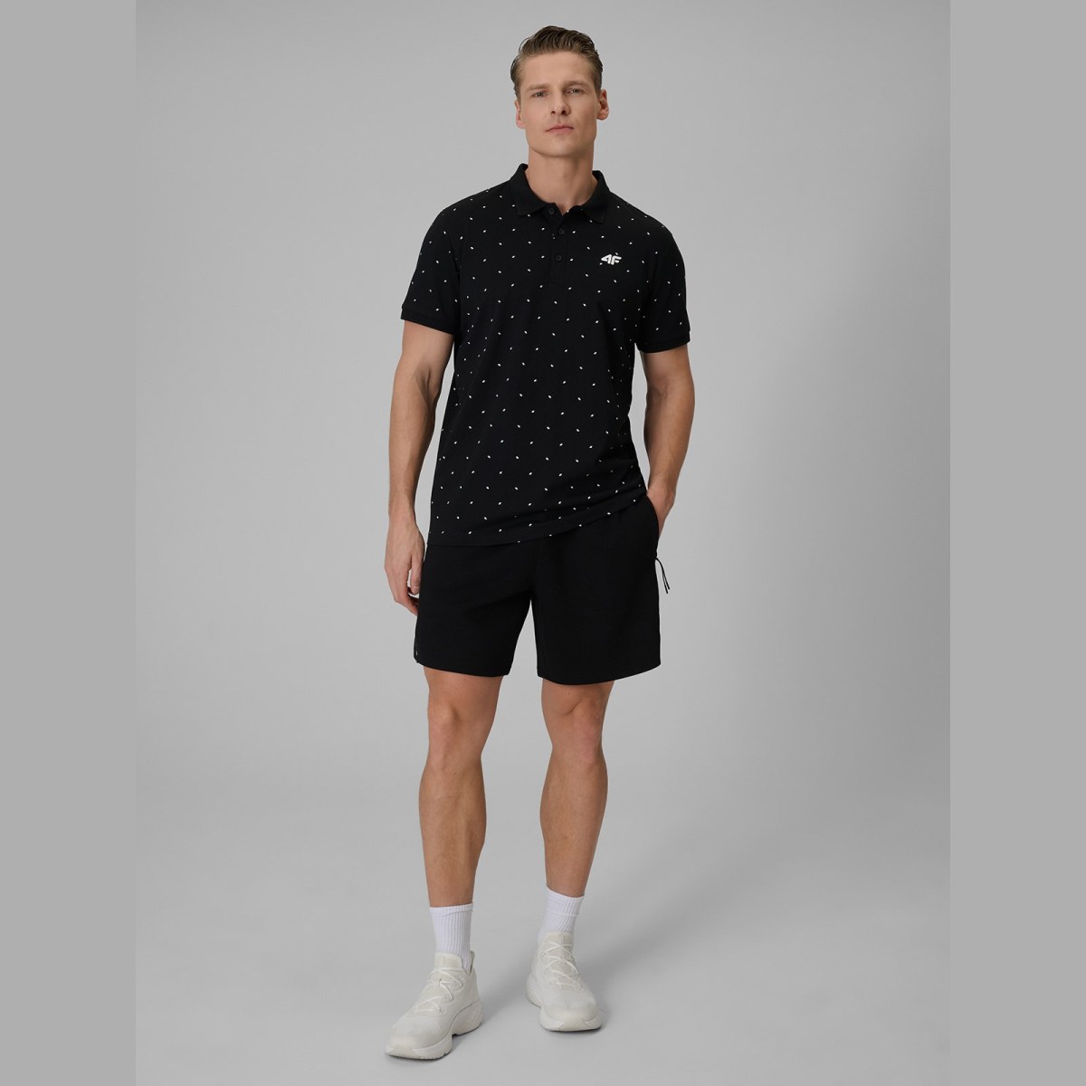 Regular polo tričko pánske - čierne · záber 2