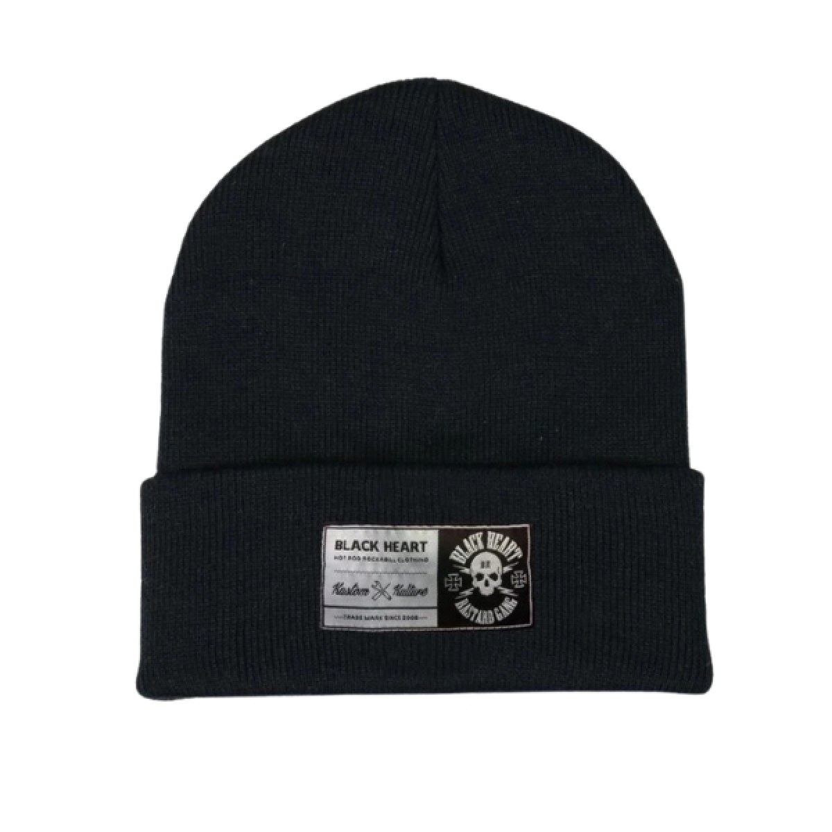 BLACK HEART Logo Skull čierna · záber 1