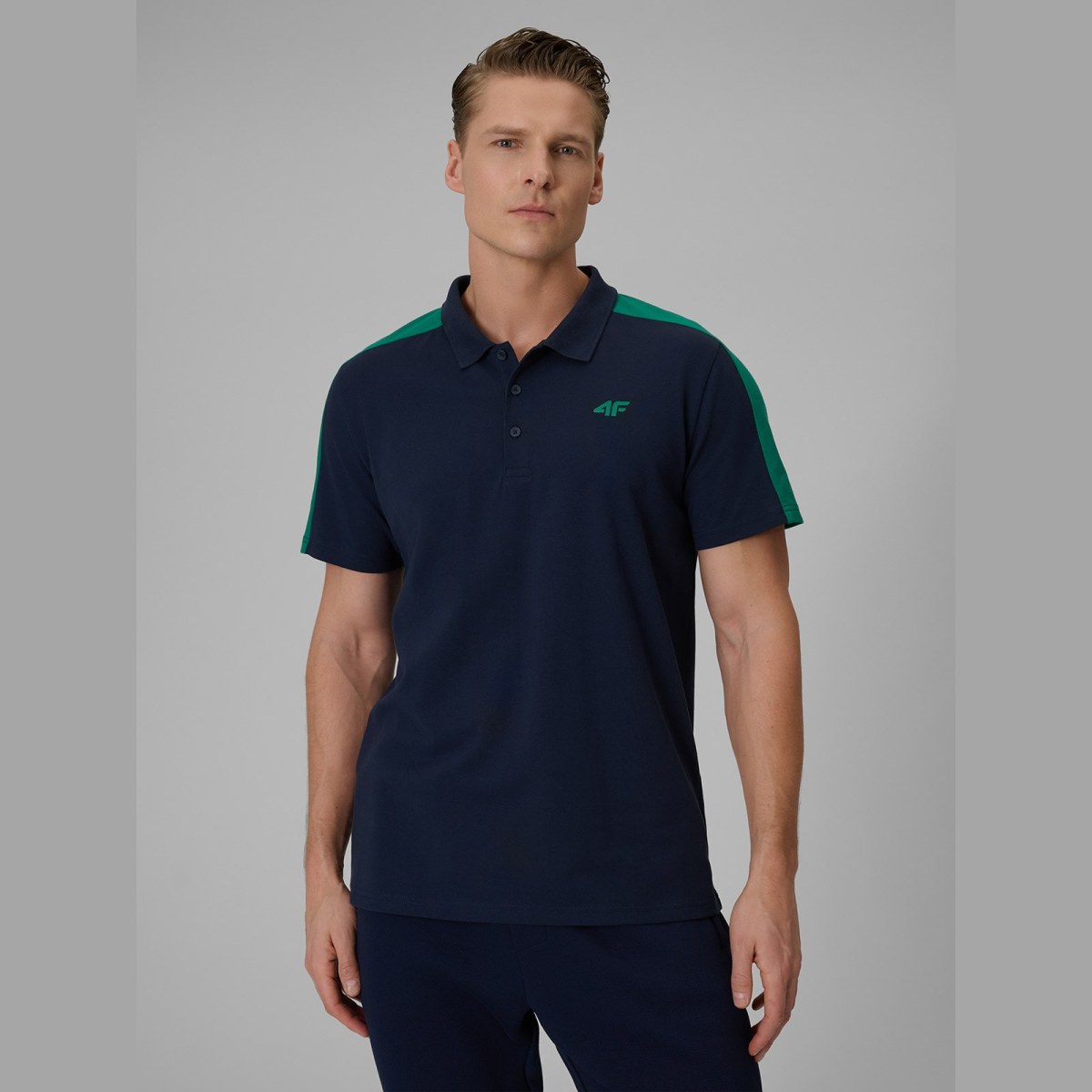 Regular polo tričko pánske - tmavomodré · záber 2