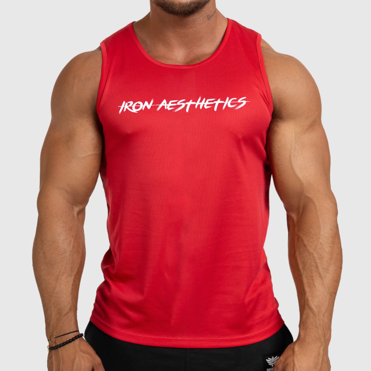 Pánske funkčné tielko Iron Aesthetics Sporty, červené · záber 1