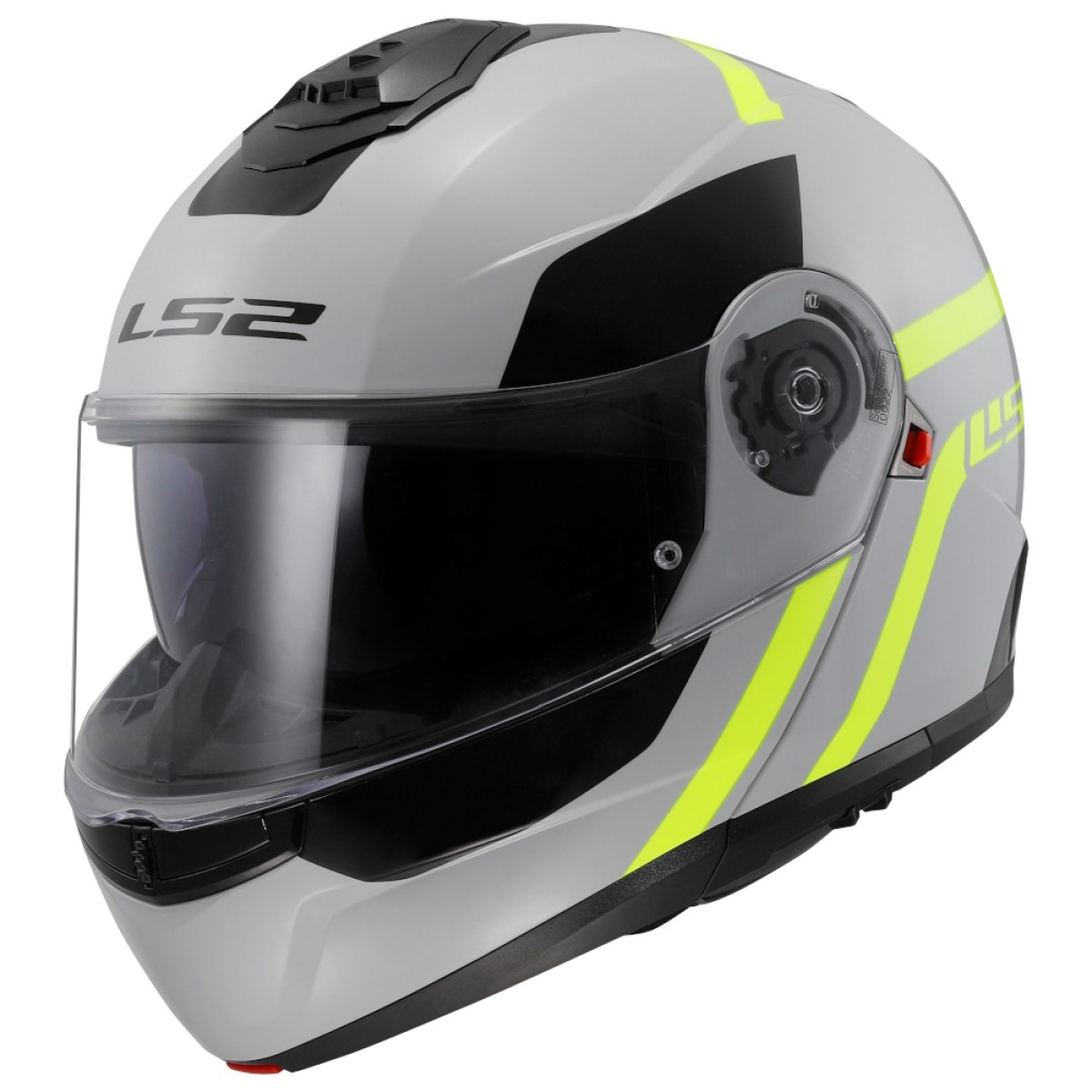 LS2 FF908 Strobe II Autox Grey H-V Yellow S (55-56) · záber 1