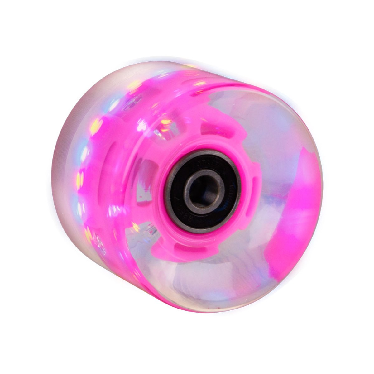 Svietiace koliesko na pennyboard 60*45 mm vr. ložísk ABEC 7 - Farba: Fialová · záber 1