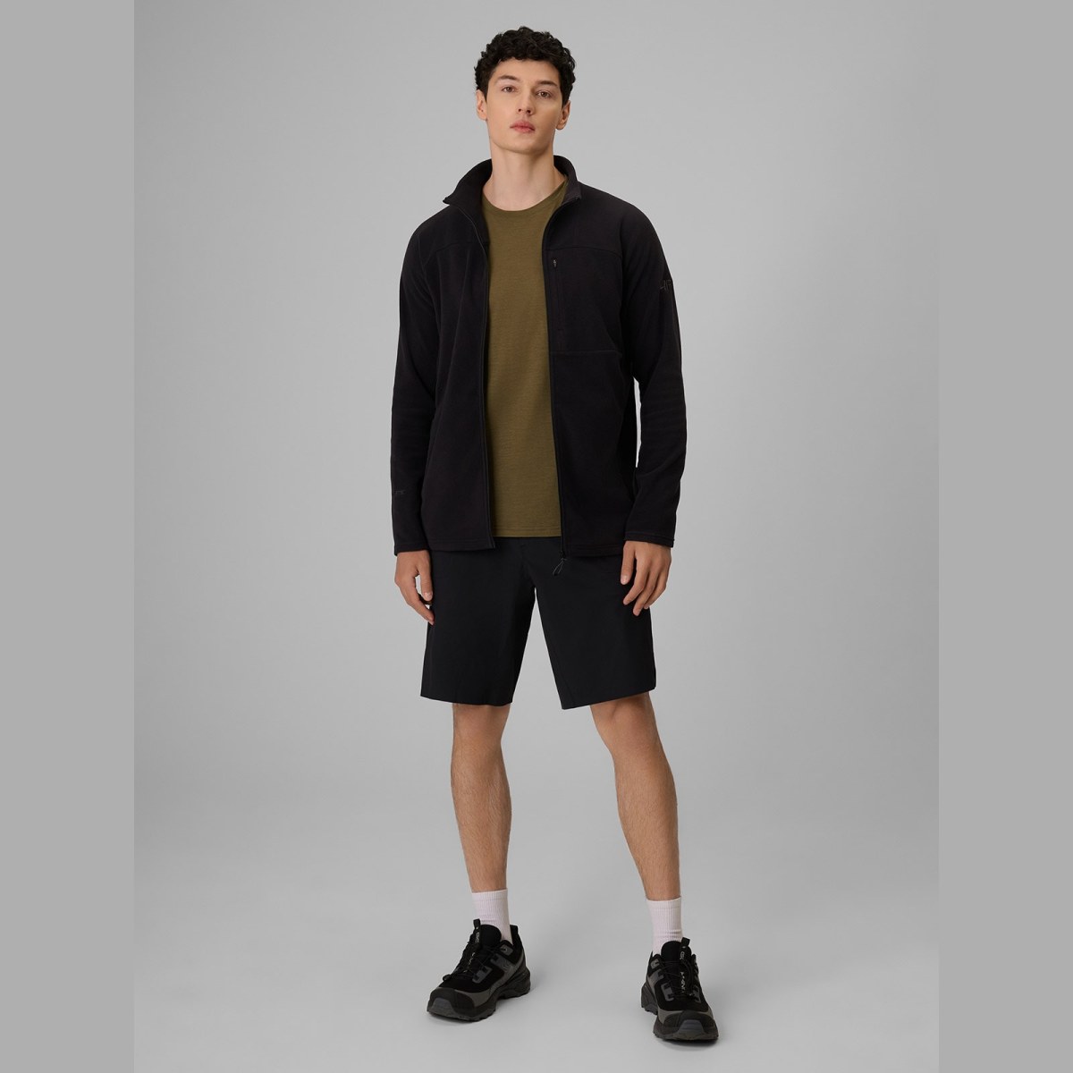 Regular fleece bez kapucne Polartec pánsky - čierny · záber 2