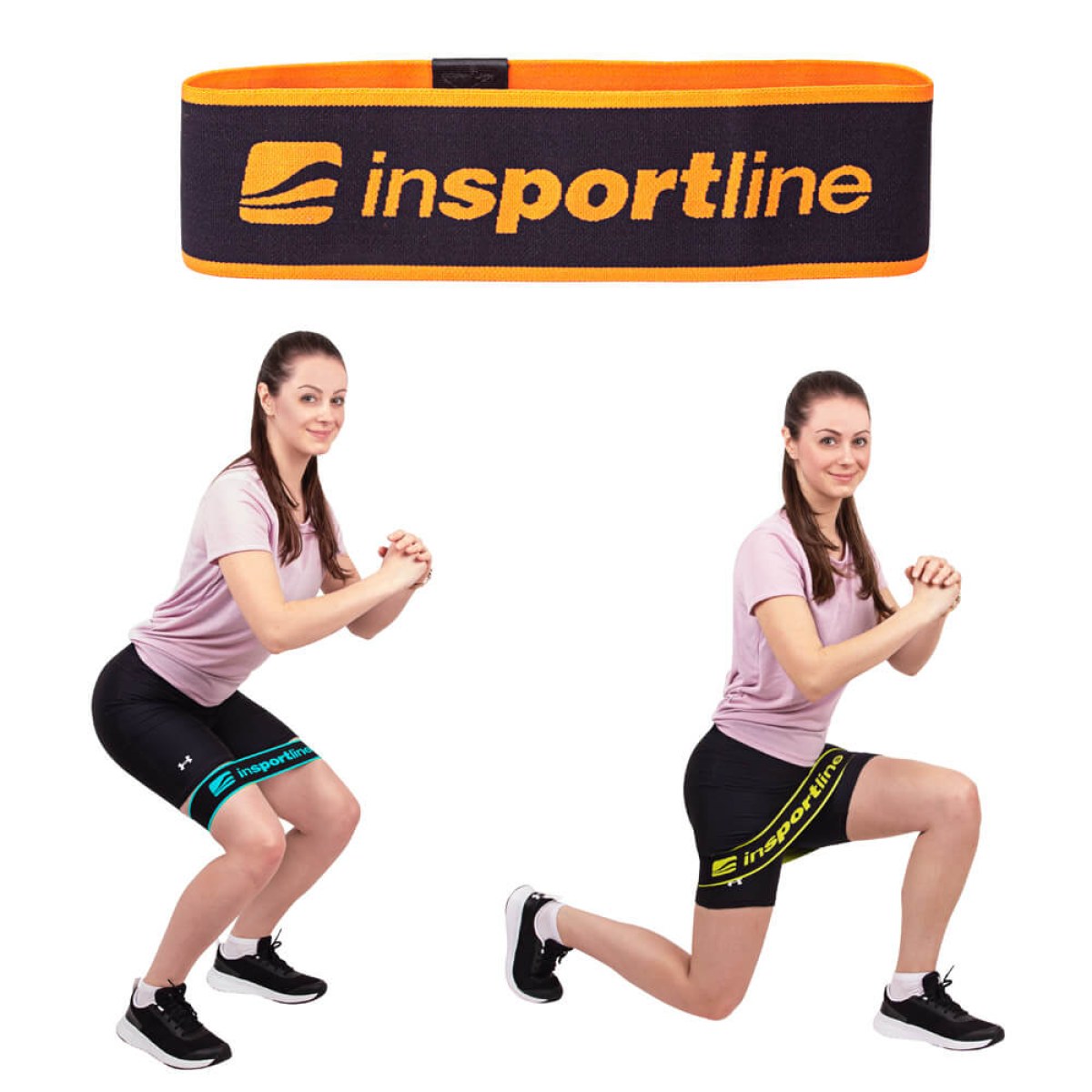 Posilňovacia slučka inSPORTline Hiplop L 77x8 cm / 22 kg - Farba: Fialová · záber 1