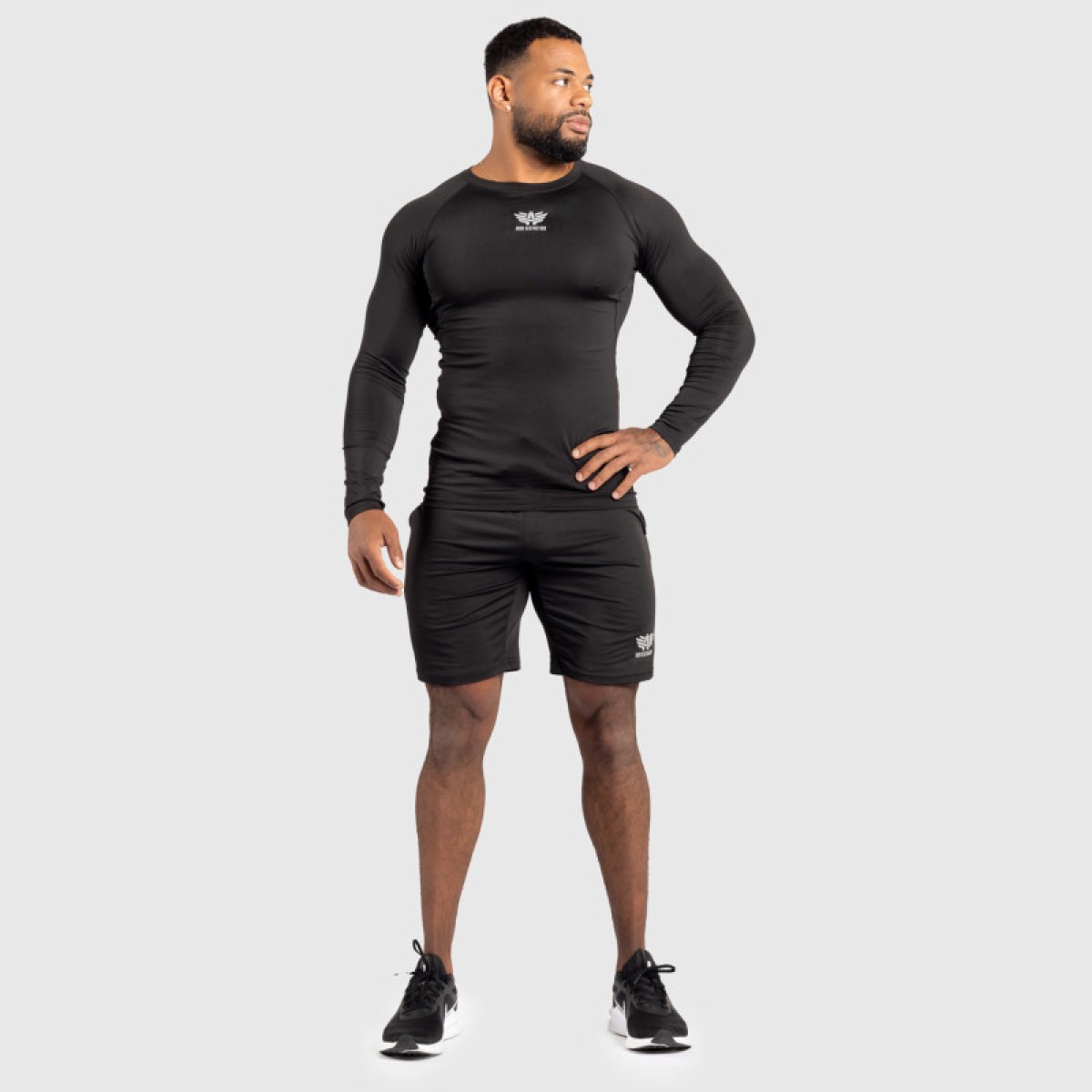 Funkčné tričko s dlhým rukávom Iron Aesthetics Reflective, čierne · záber 5