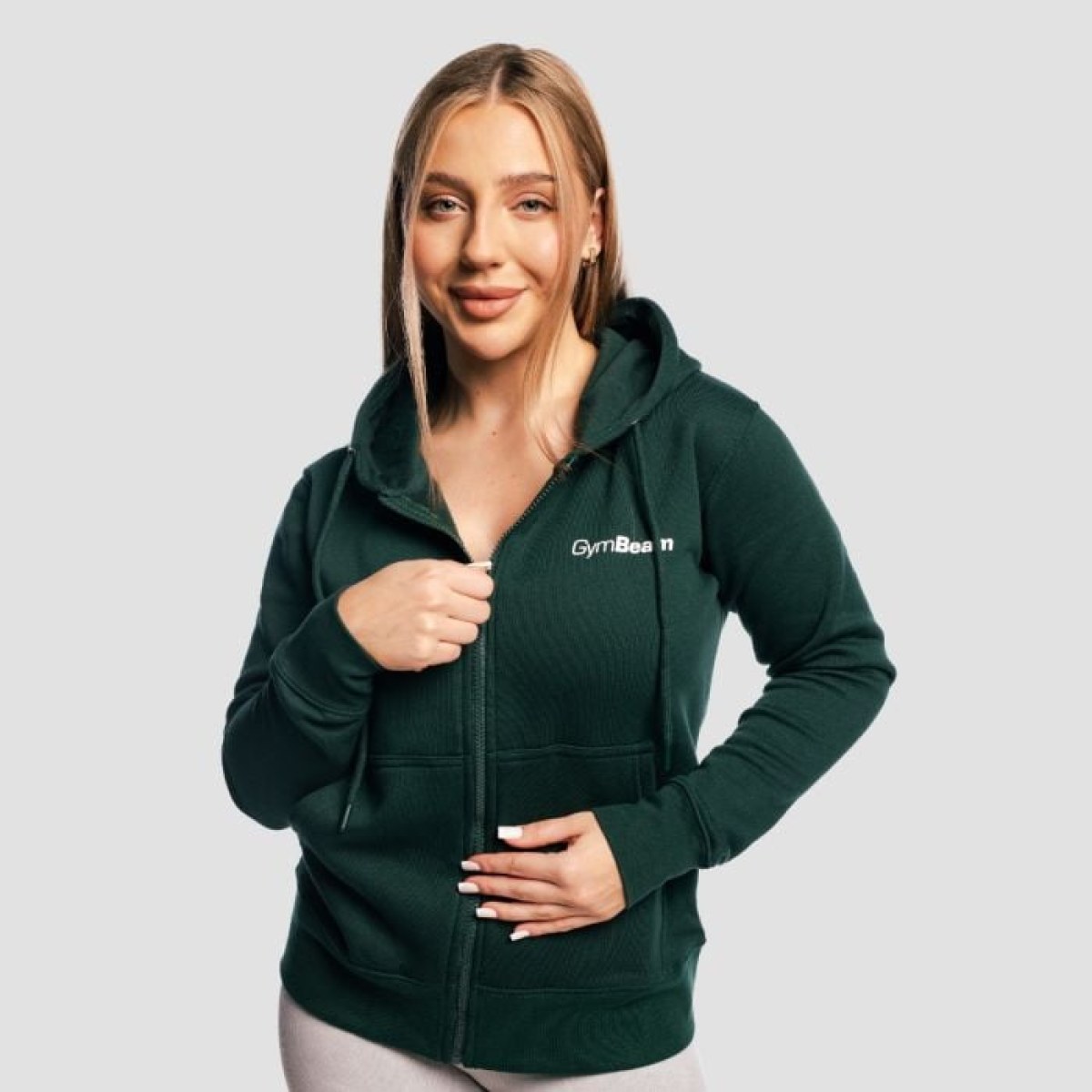 GymBeam Dámska Mikina Zipper Hoodie Pine XL · záber 1