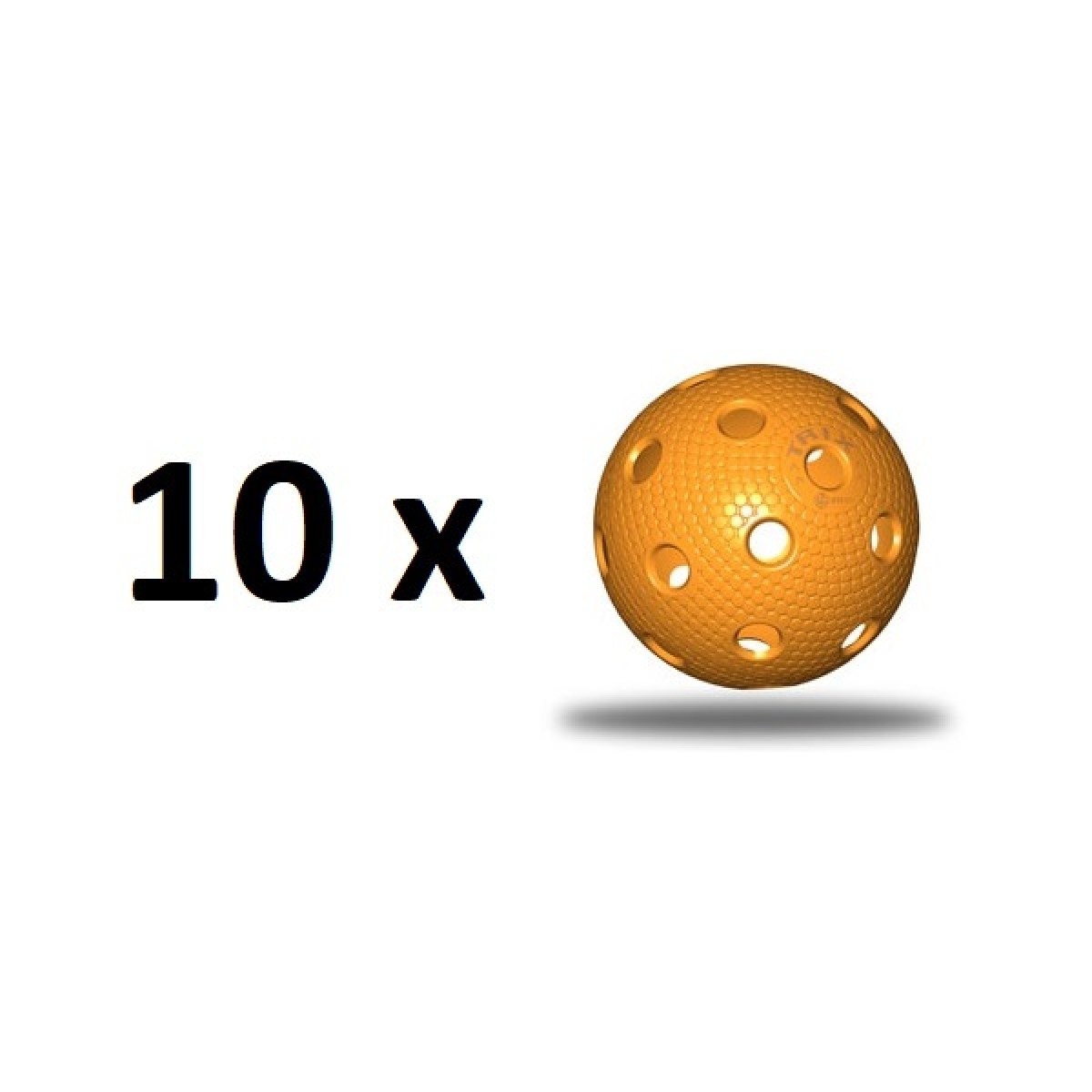 Florbalová loptička TRIX IFF - pomarančová - 10 ks · záber 1