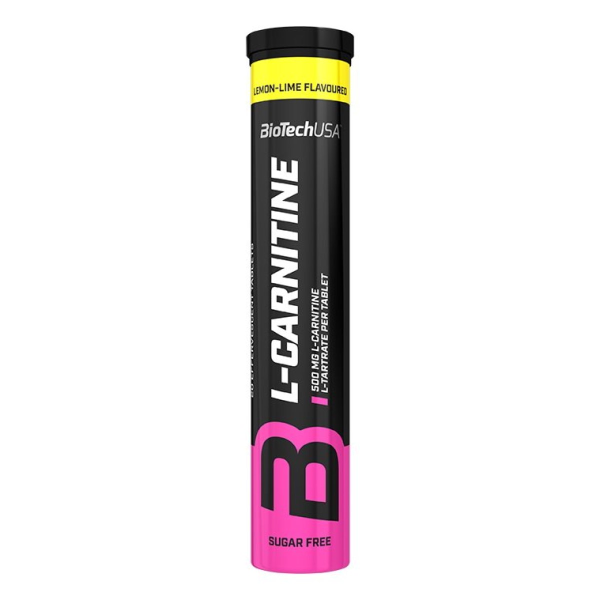 L-Carnitine 500 mg šumivý - Biotech USA 20 tbl Citrón · záber 1