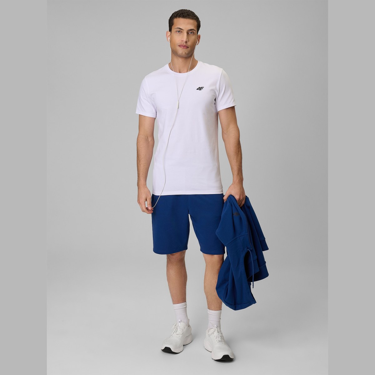 T-shirt slim hladký pánsky - biely · záber 2