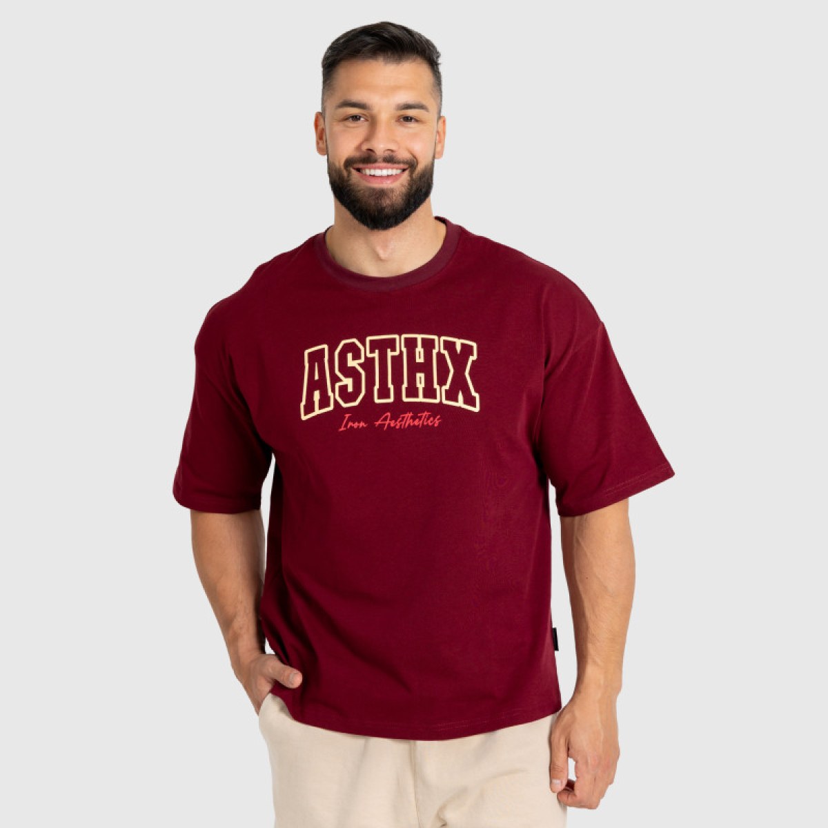 Pánske tričko Iron Aesthetics ASTHX, maroon · záber 4