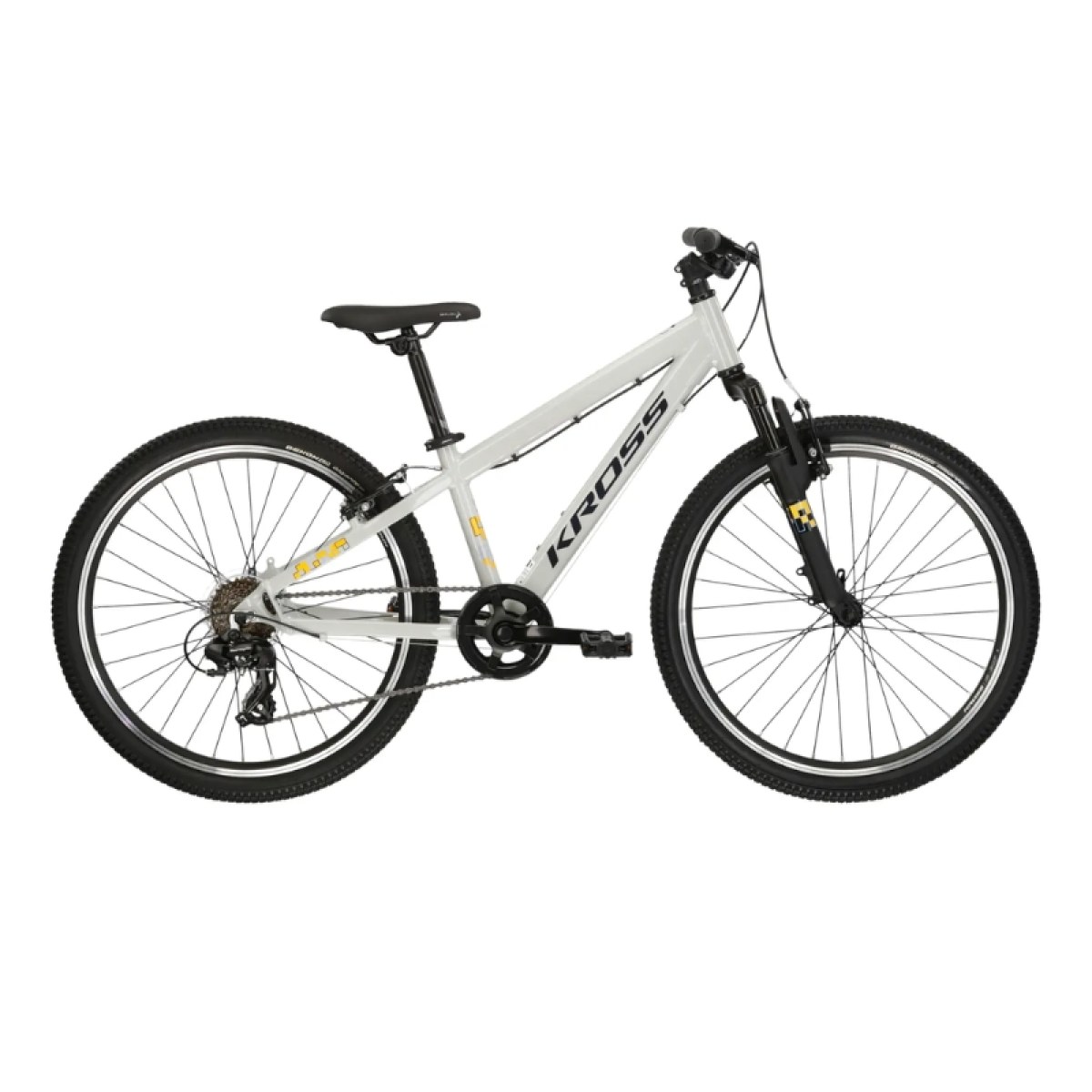 Kross Dust JR 1.0 24" - model 2025 šedá/čierna/lesk - S (12", 130-150 cm) · záber 1