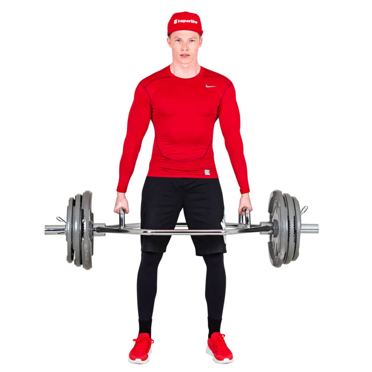 Hex olympijský hriadeľ inSPORTline Dedlif 140cm/50mm • 20kg • do 200kg • bez objímok · záber 5