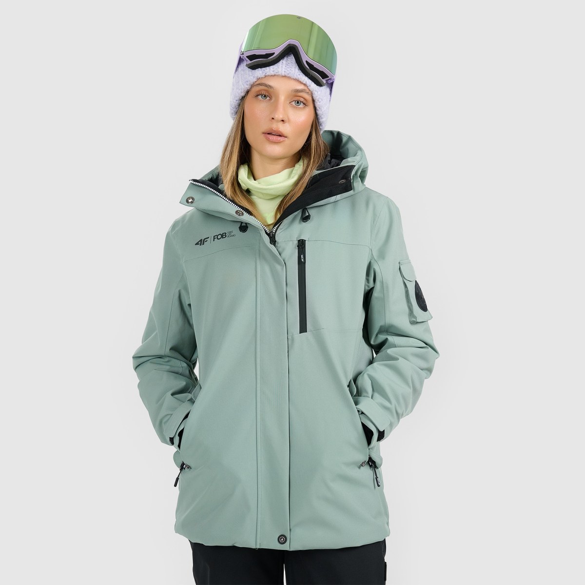 Dámska snowboardová bunda membrána 15000 - zelená · záber 1