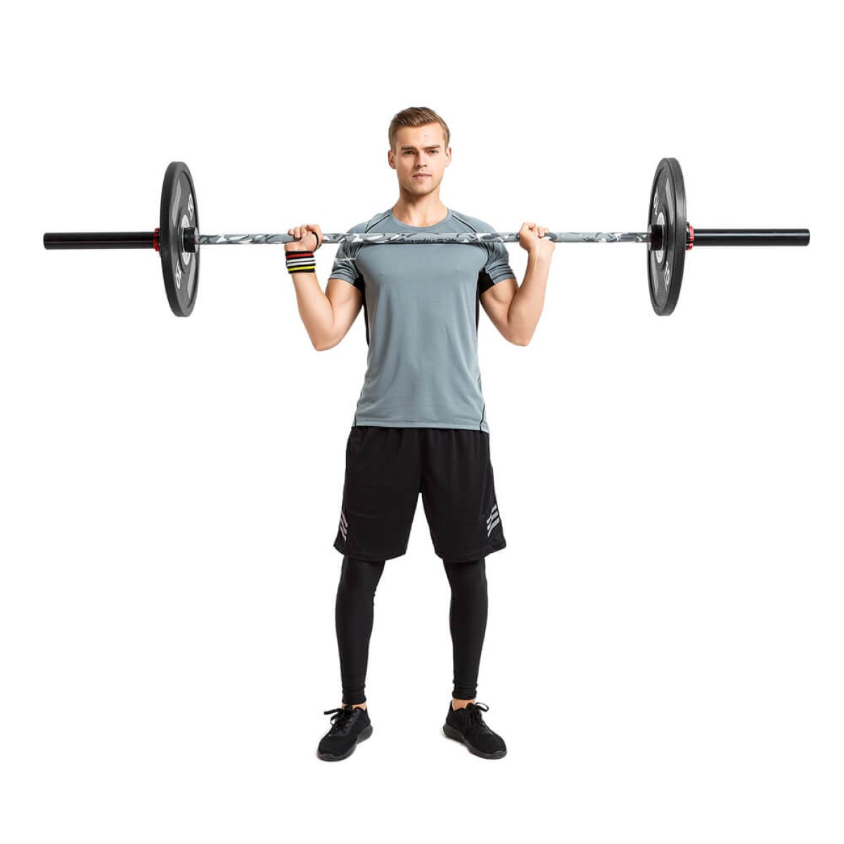 Vzpieračská tyč s ložiskami inSPORTline OLYMPIC OB-86 PCMC 220cm/50mm • 20kg • do 675kg • bez objímok · záber 3