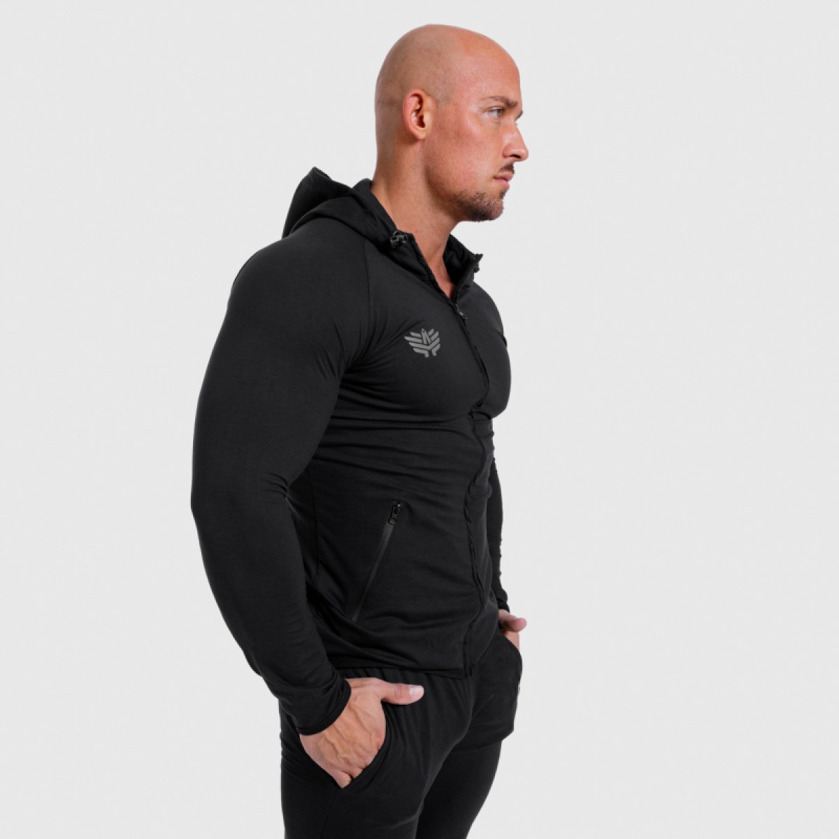 Pánska SlimFit mikina Beyond the Future, čierna · záber 5