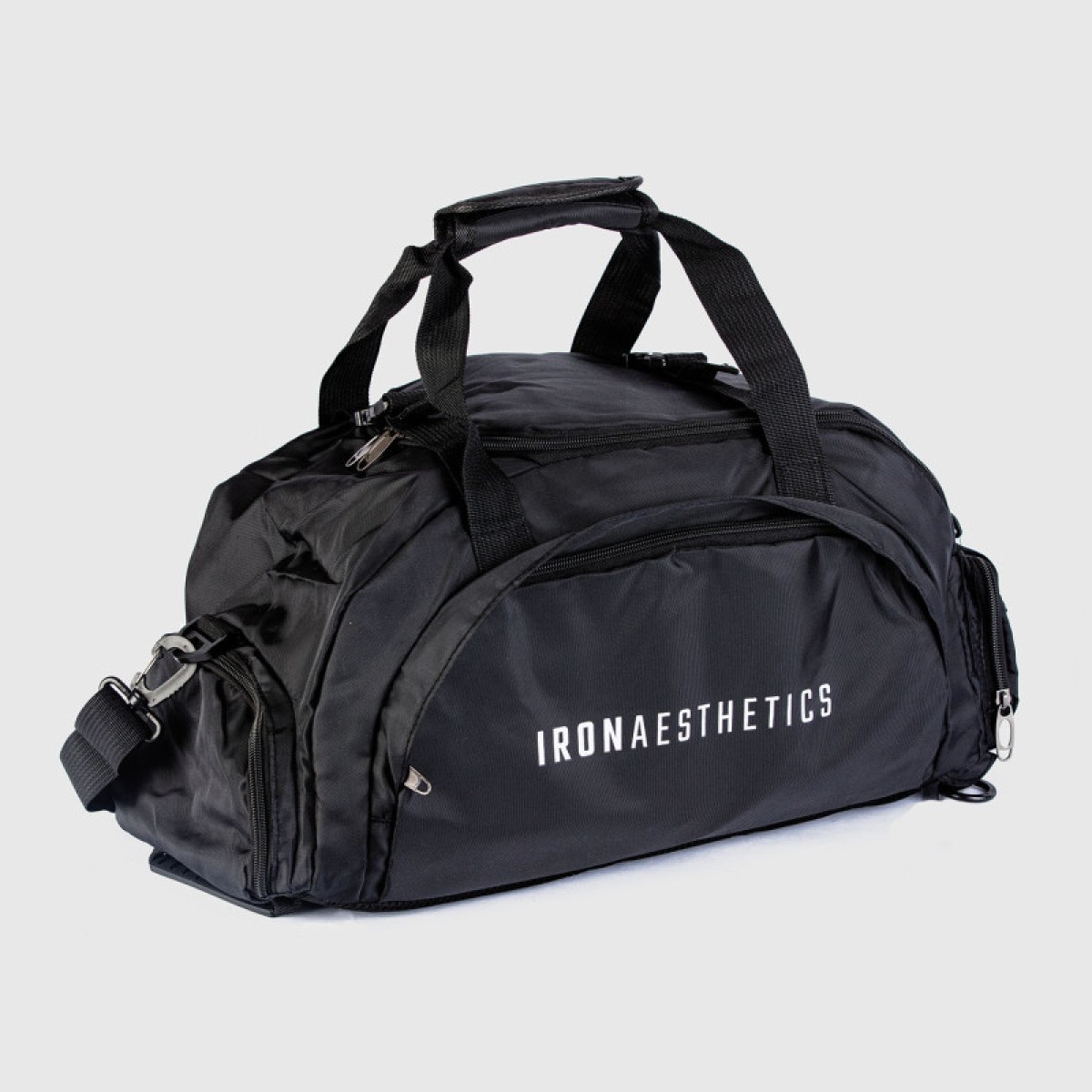 Športová taška Iron Aesthetics FitKit 2in1, čierna · záber 3