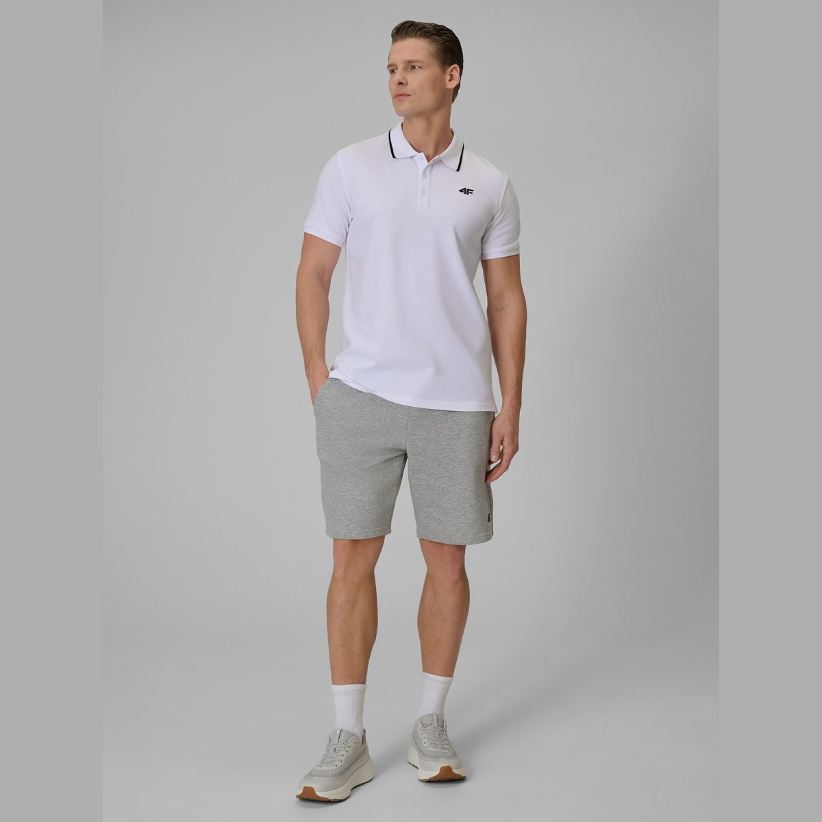 Pánske polo tričko regular - biele · záber 4