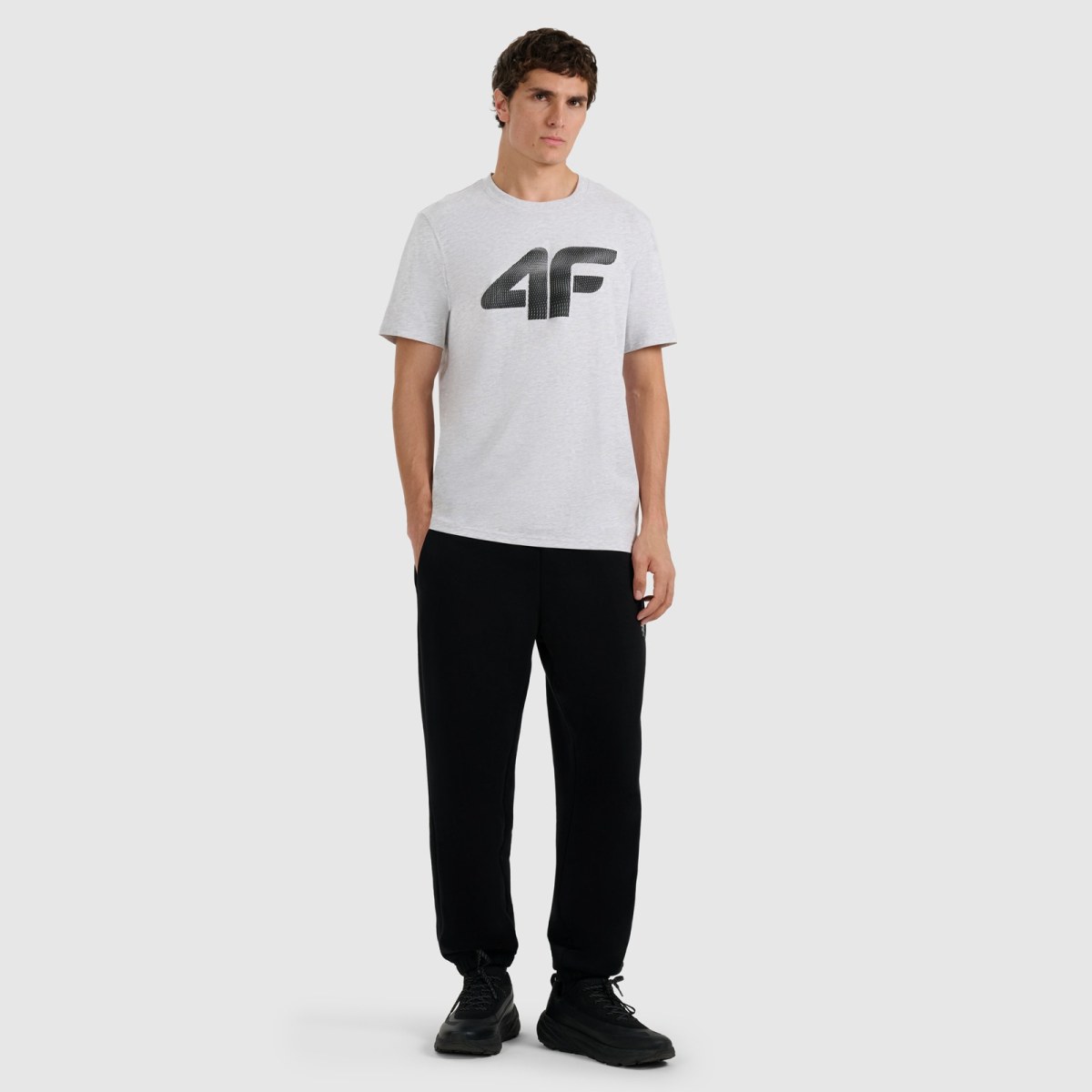 T-shirt regular s potlačou pánsky - sivý · záber 8