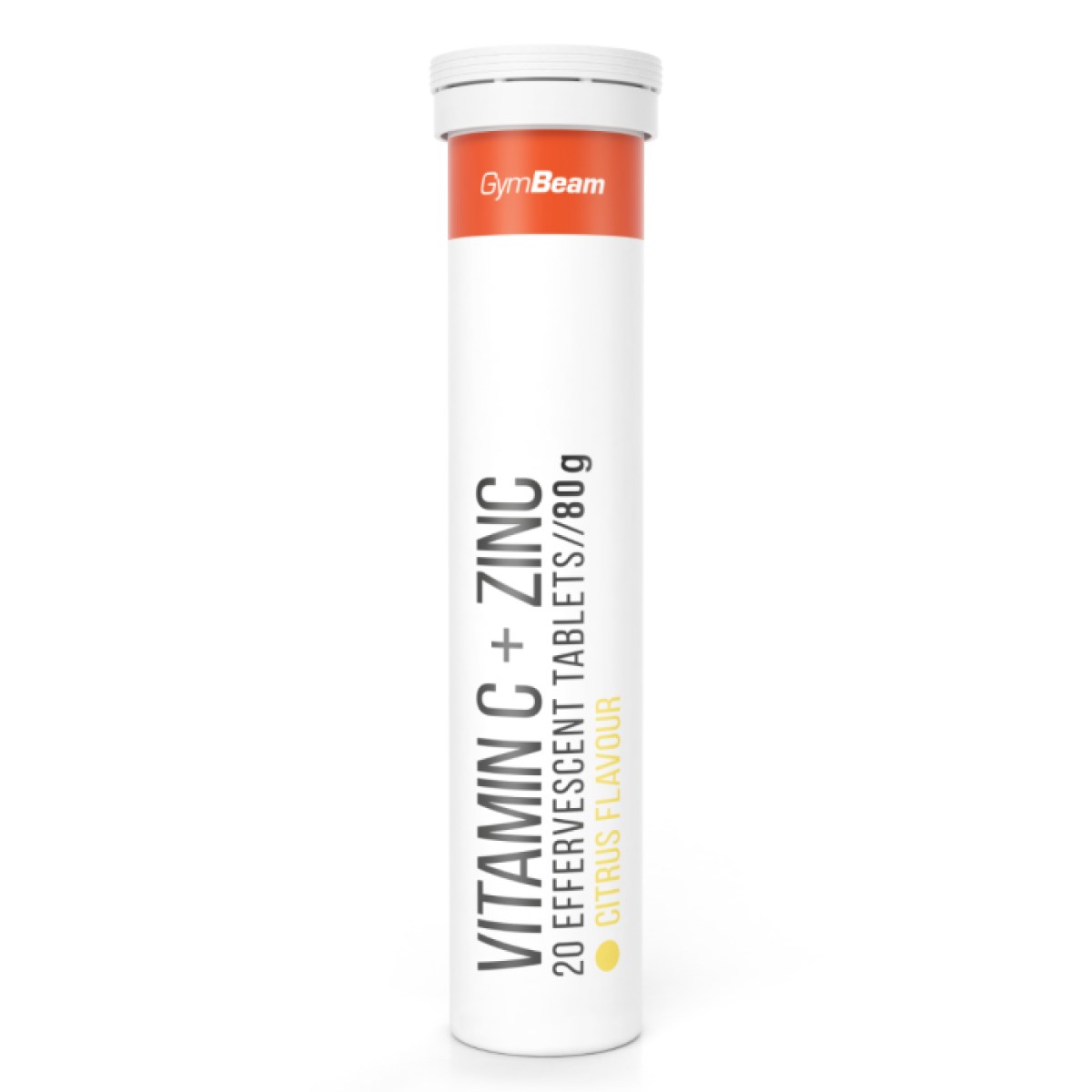 GymBeam Vitamin C + Zinok šumivý 20 tab. citrusové ovocie · záber 1