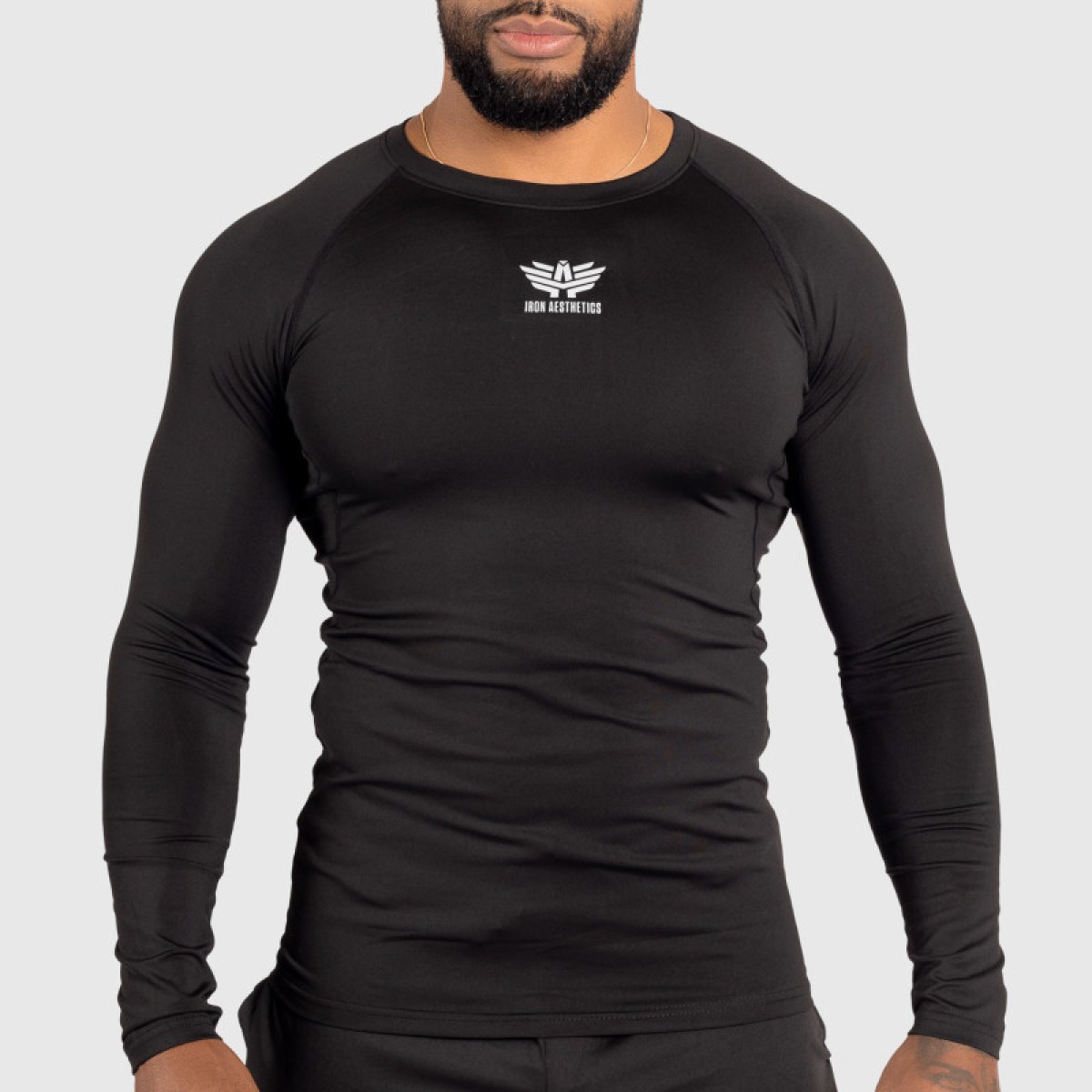 Funkčné tričko s dlhým rukávom Iron Aesthetics Reflective, čierne · záber 2