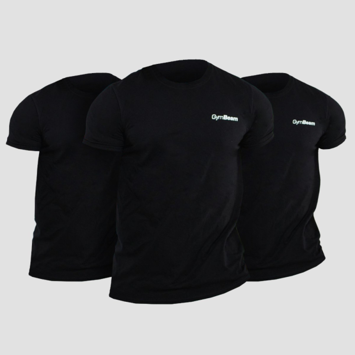 GymBeam Tričko Basic 3Pack Black L - 3pack · záber 1