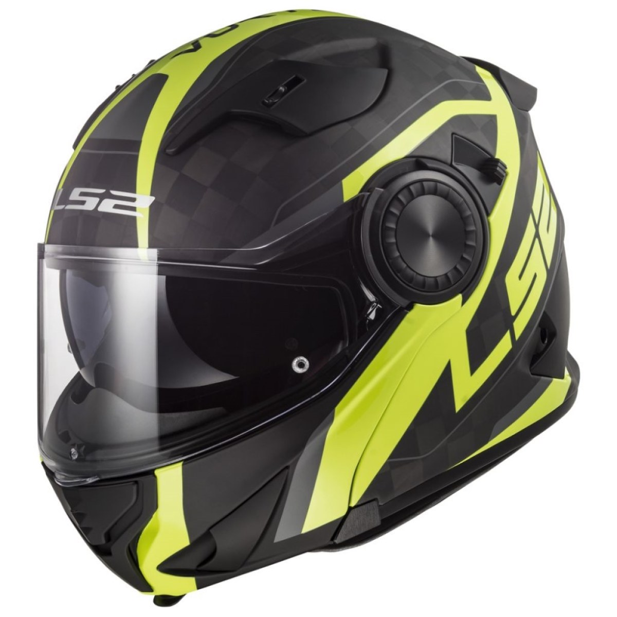 LS2 FF313 Vortex Carbon Hi Vis Yellow - L (59-60) · záber 1