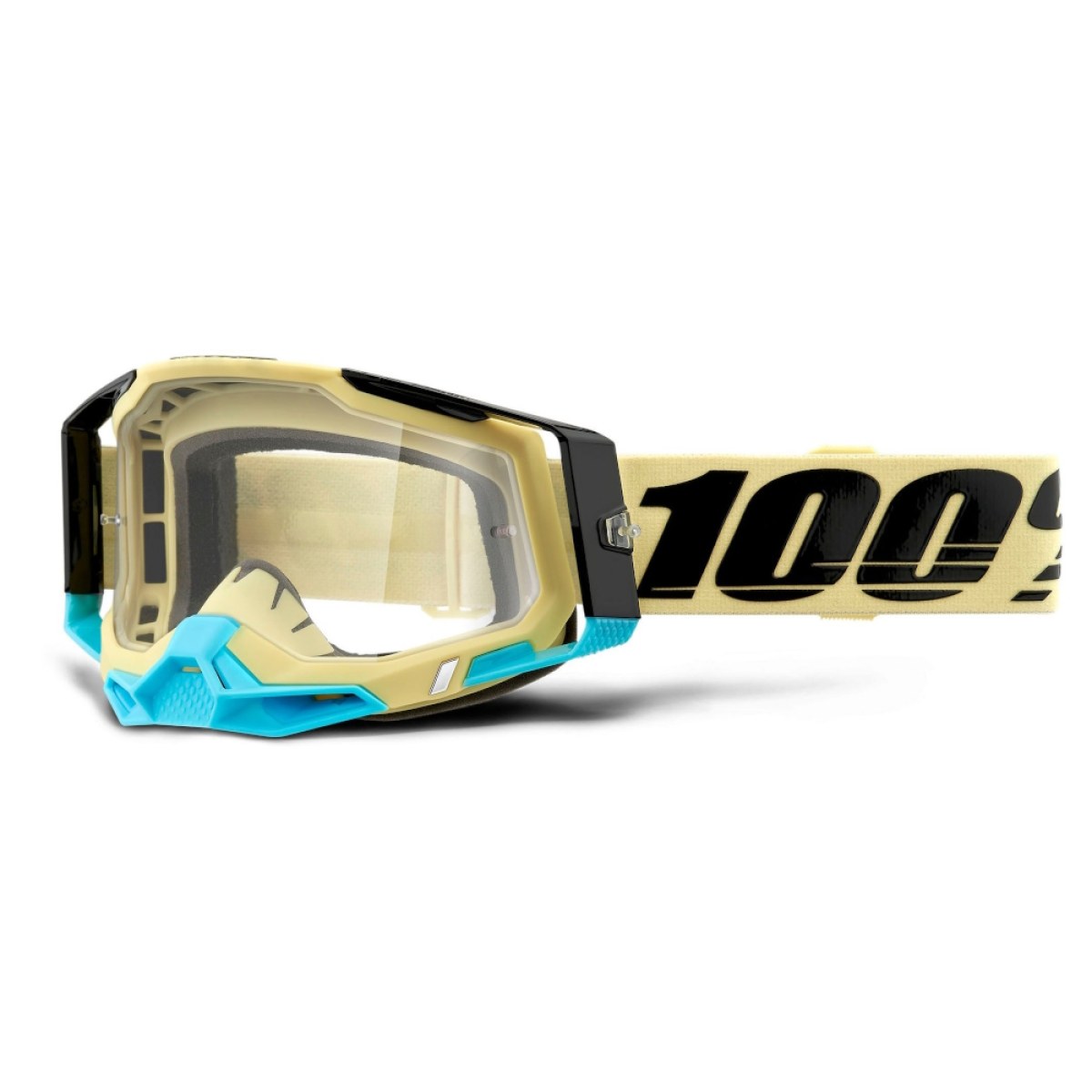 100% Racecraft 2 Airblast, číre plexi · záber 1