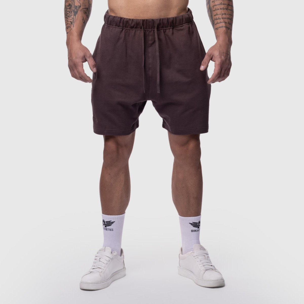 Pánske bavlnené šortky Iron Aesthetics Ambition, fialové · záber 2