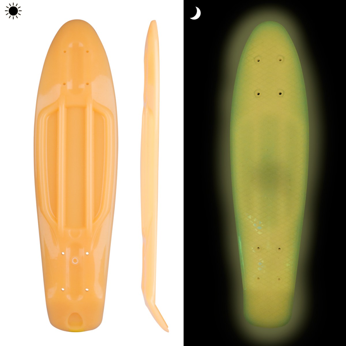 Svietiaca doska pre pennyboard WORKER Solosy 22.5*6" - Farba: Oranžová · záber 1