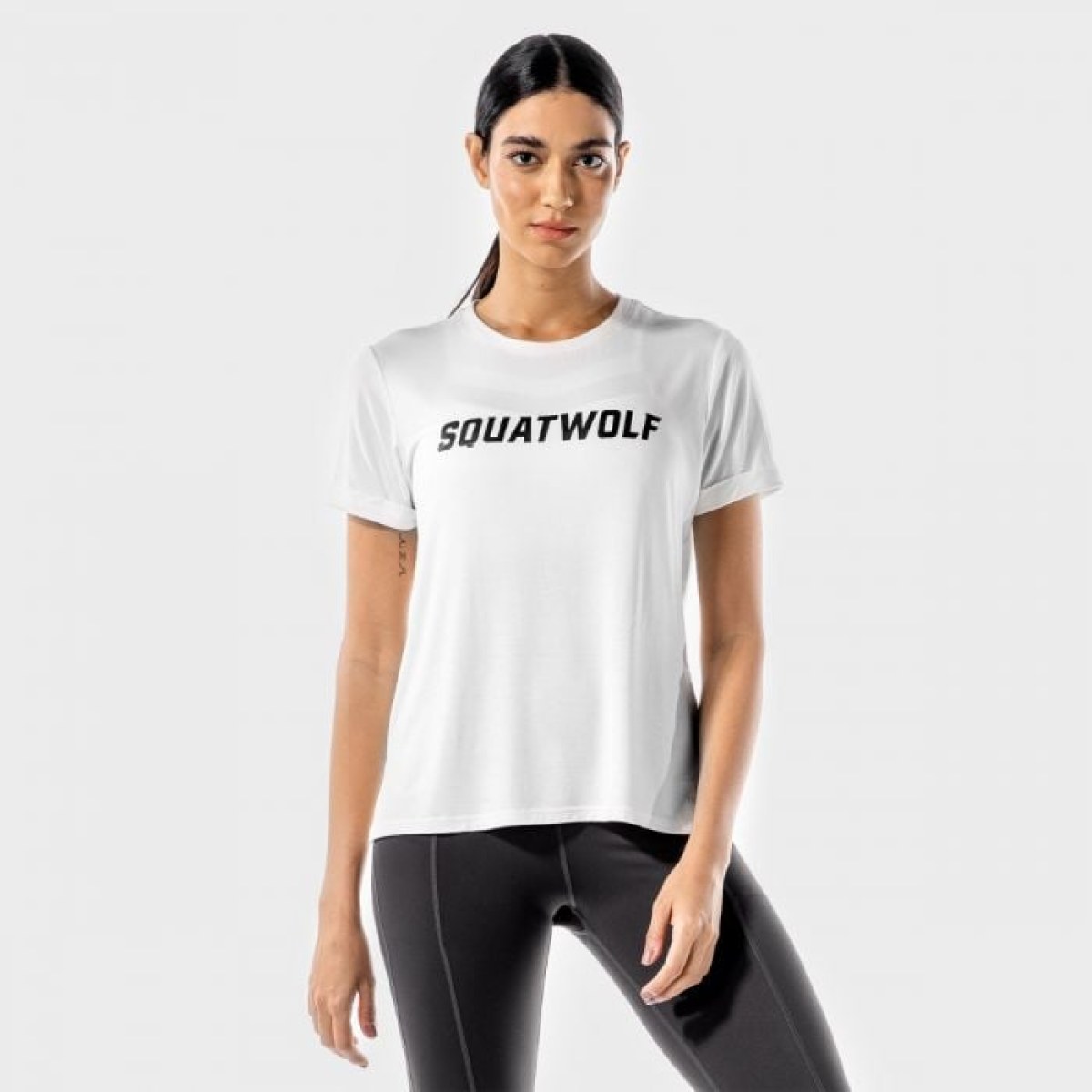 SQUATWOLF Dámske tričko Iconic White L · záber 1