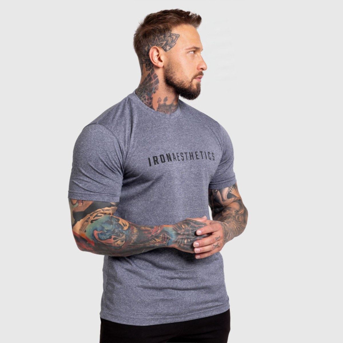 Pánske športové tričko Iron Aesthetics Flow, navy · záber 2