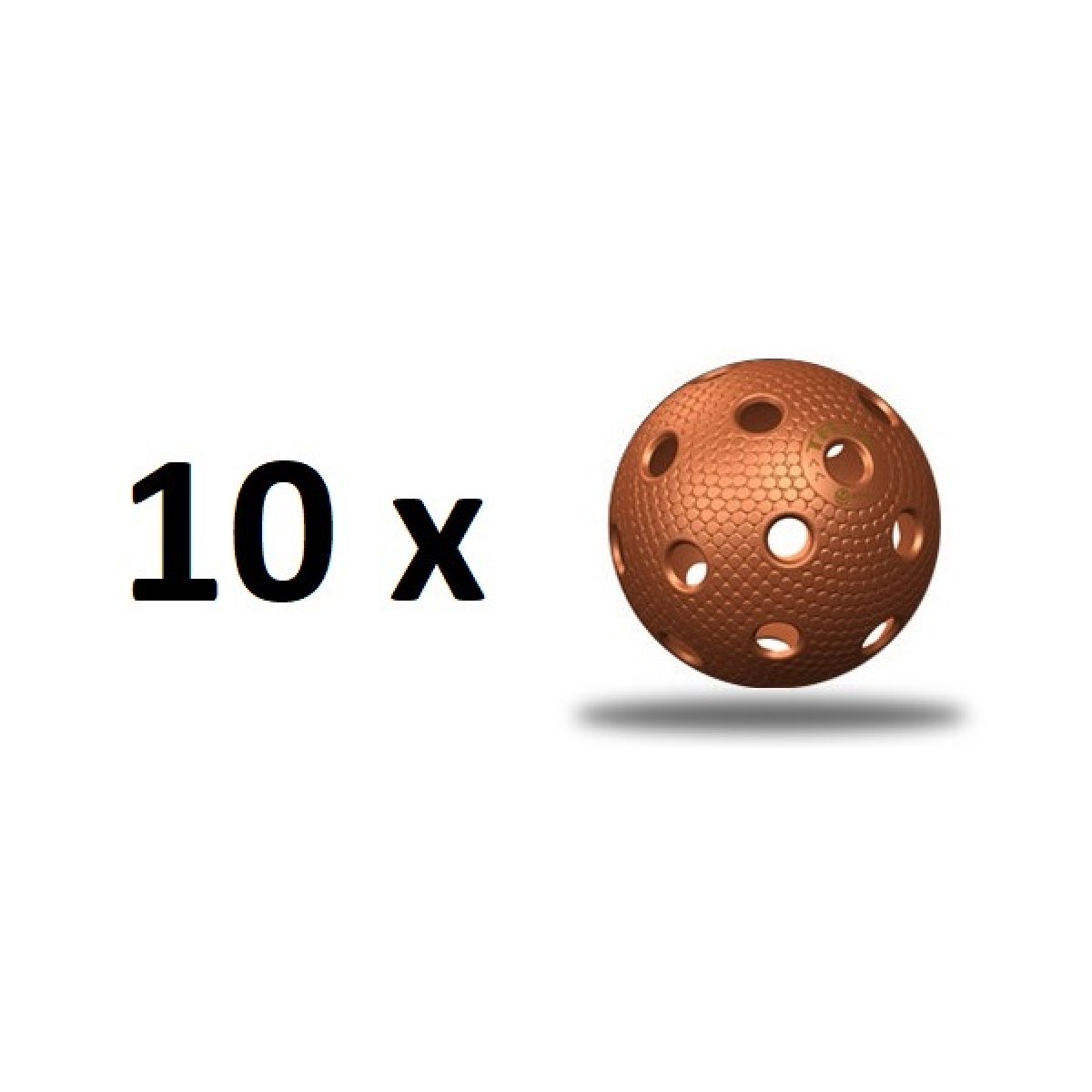 Florbalová loptička TRIX IFF - medená - 10 ks · záber 1