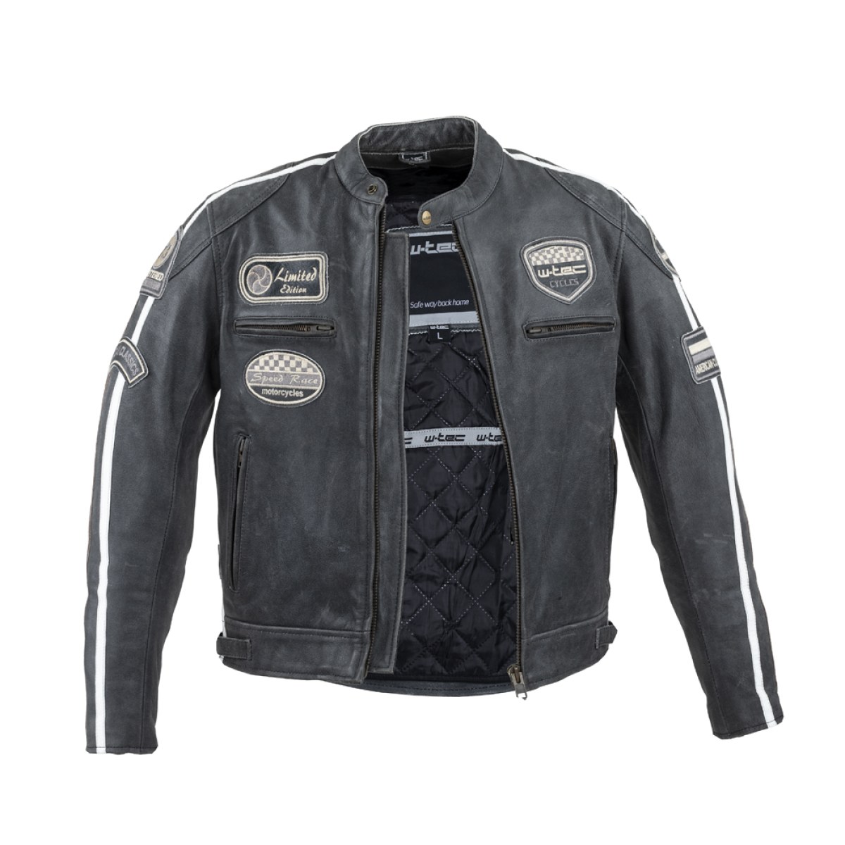 Pánska kožená moto bunda W-TEC Dark Vintage - Veľkosť: XXL · záber 2