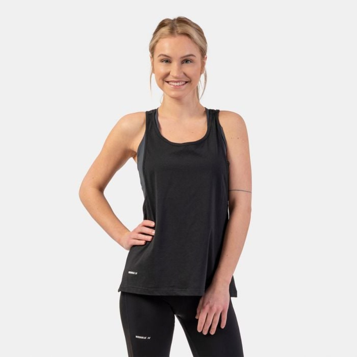 NEBBIA Dámske tielko Loose Cross Back Black L · záber 1