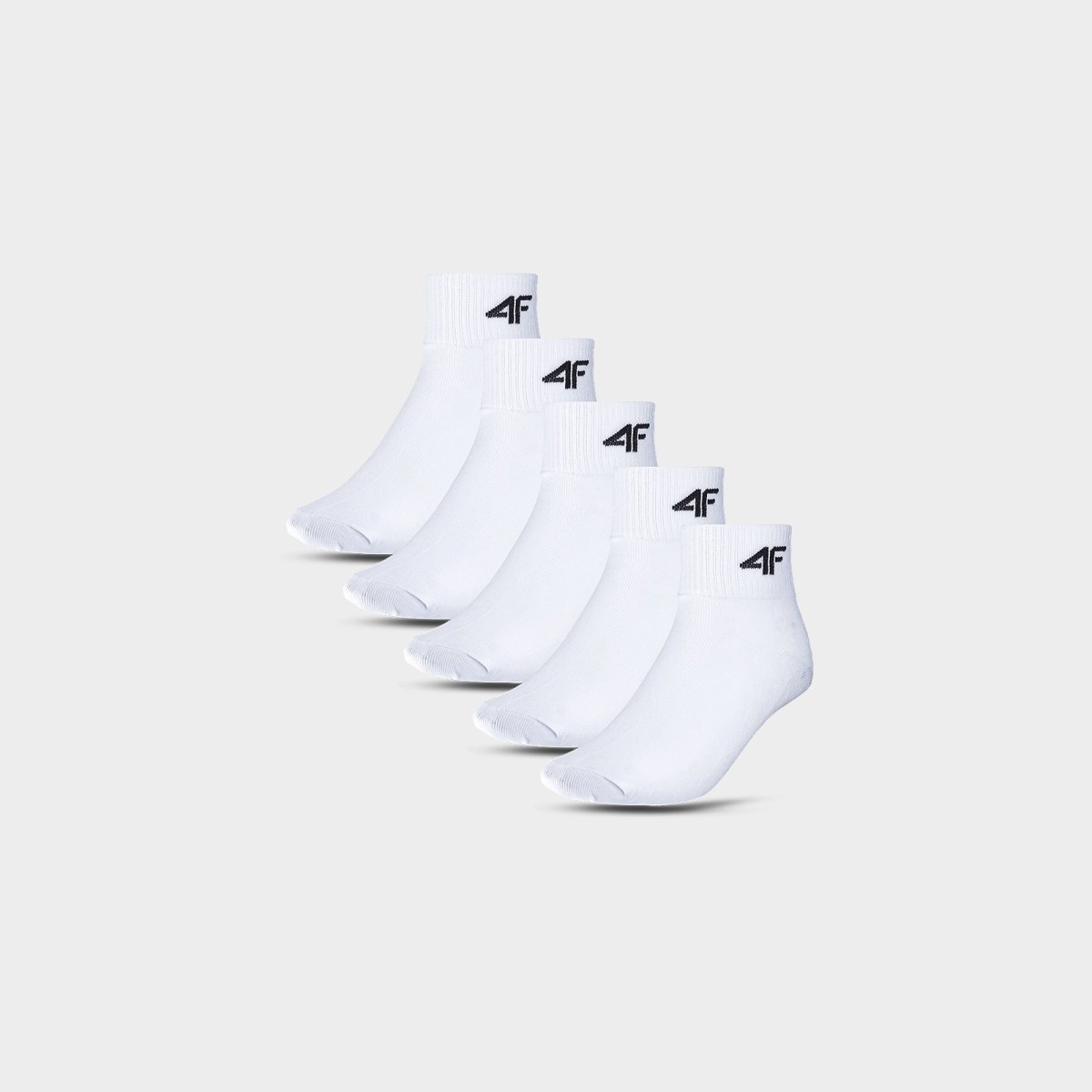 Krátke ponožky (5-pack) chlapčenské - biele · záber 1