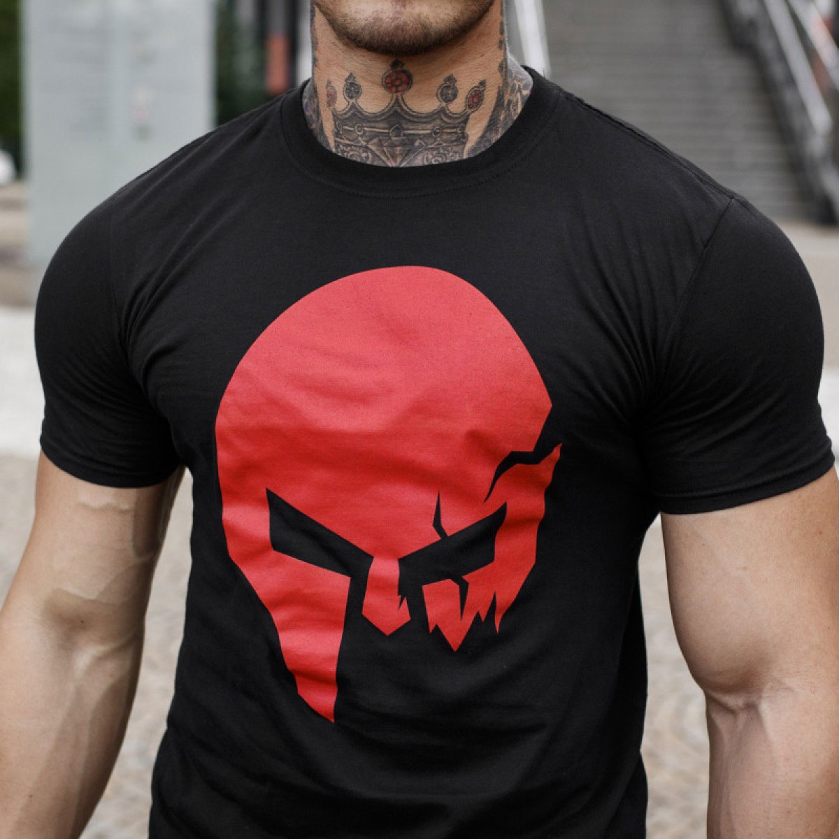 Ultrasoft tričko Iron Aesthetics Skull, B&R · záber 3