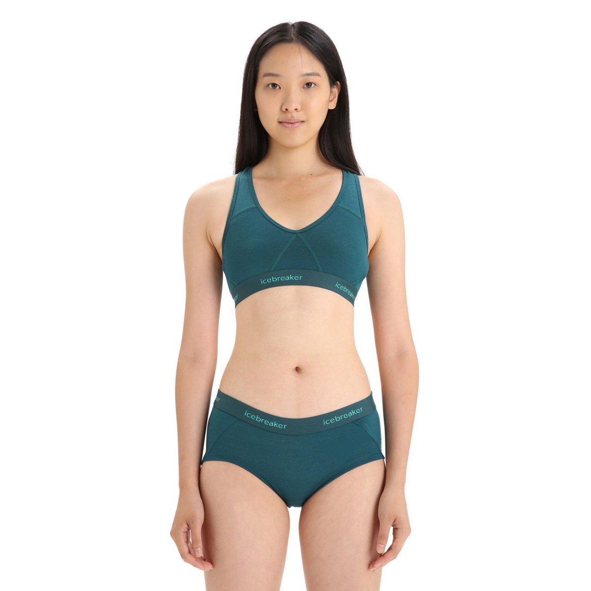 Icebreaker Merino Sprite Racerback Bra - Veľkosť: XS | Farba: Zelená · záber 3