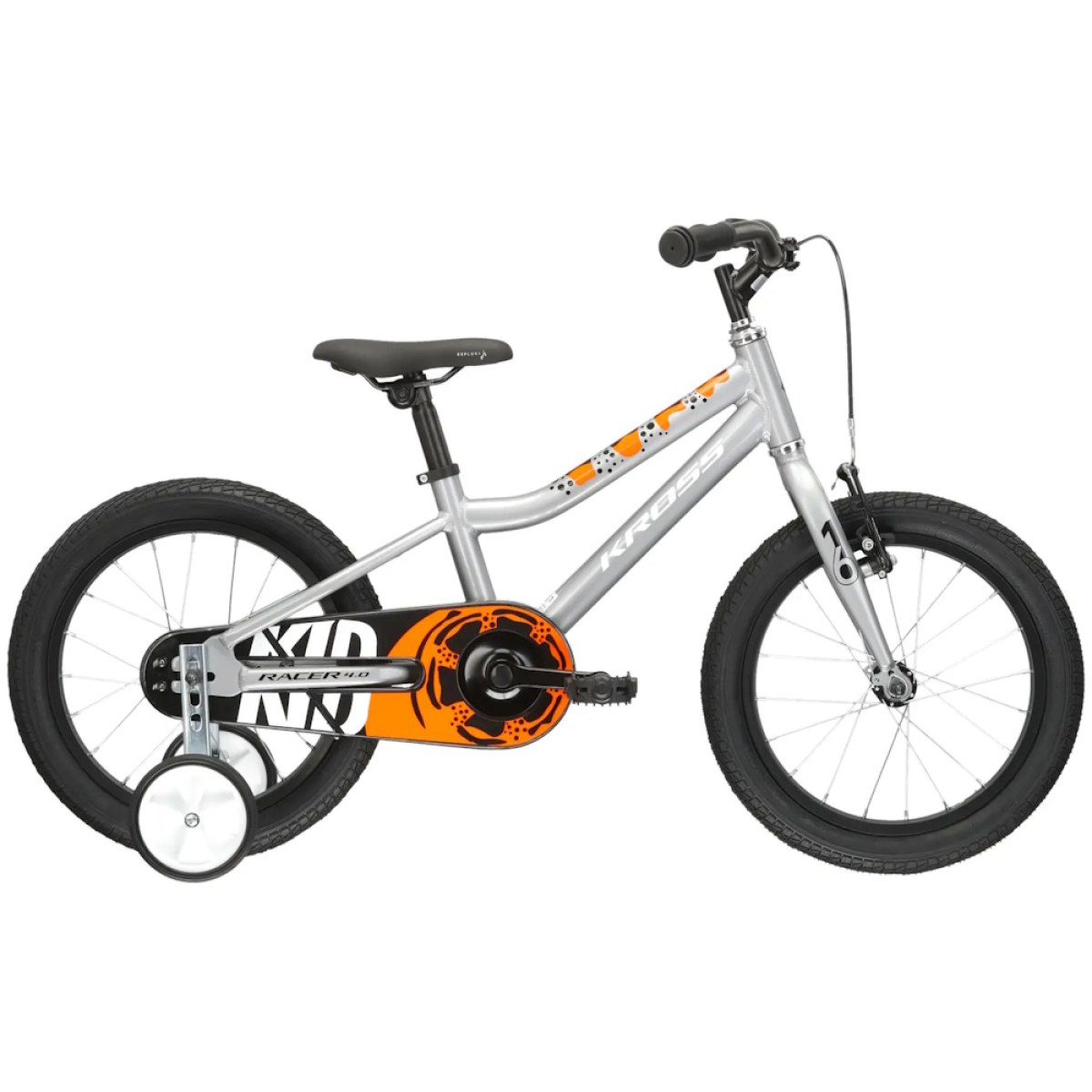 Kross Racer 4.0 16" - model 2024 strieborná - 10" (100-125 cm) · záber 1
