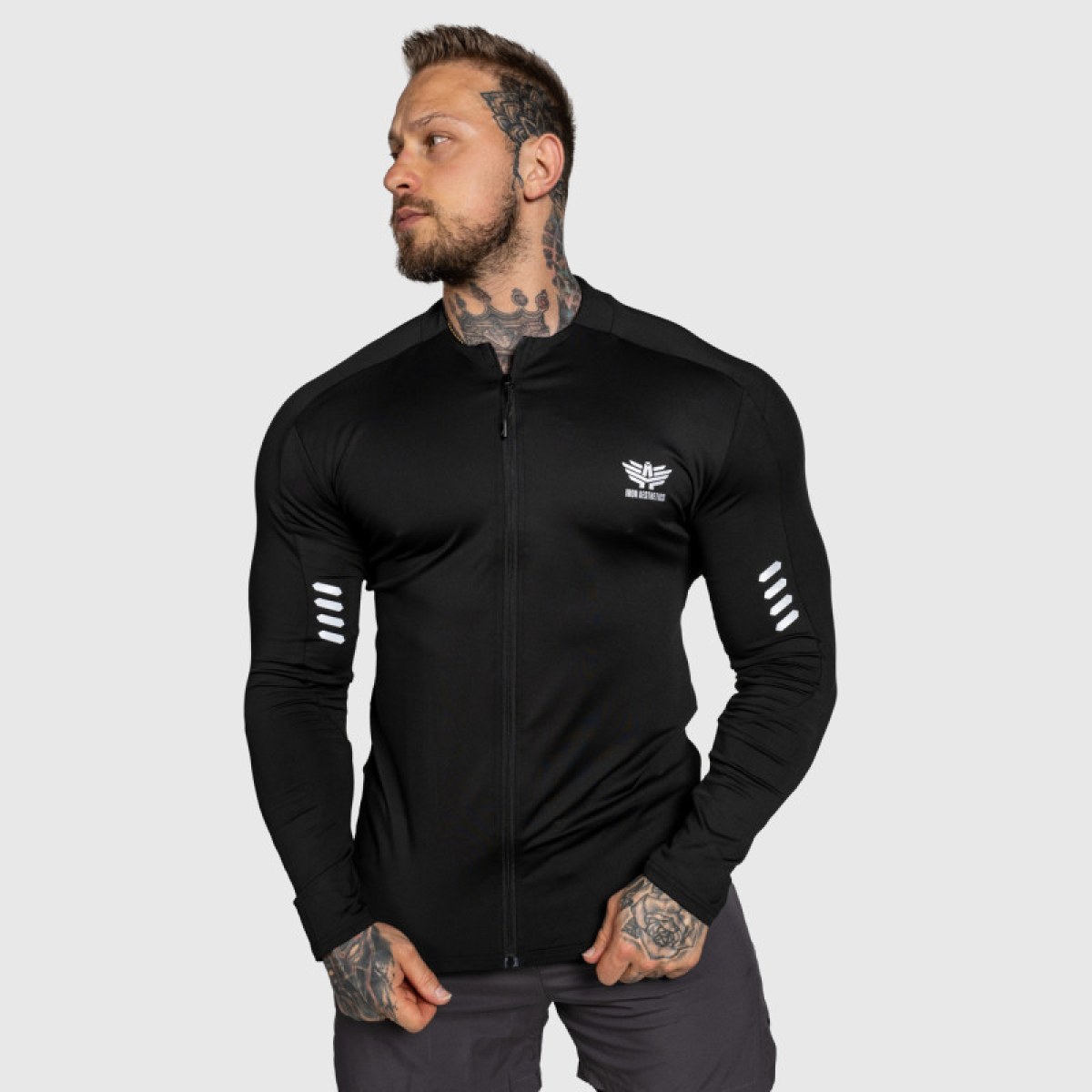 Športový top na zips Iron Aesthetics Unstoppable, čierny · záber 4