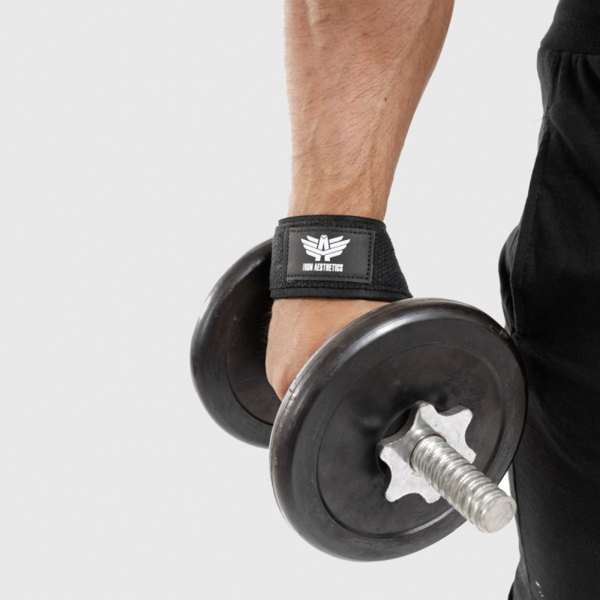 Fitness trhačky Iron Aesthetics, čierne · záber 4