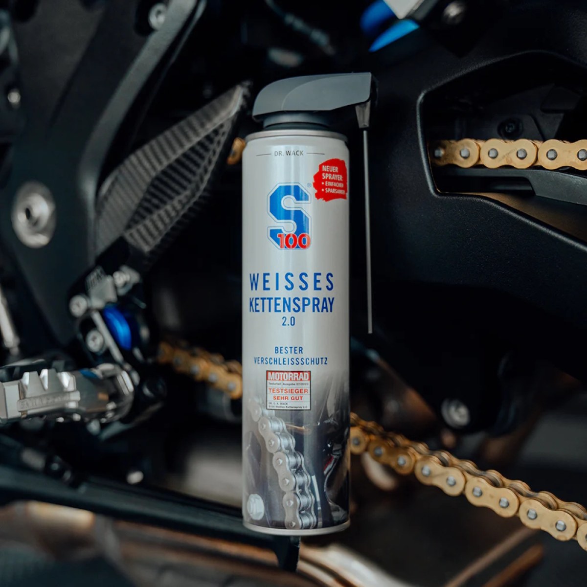 S100 White Chain Spray 2.0 400 ml s aplikátorom · záber 3