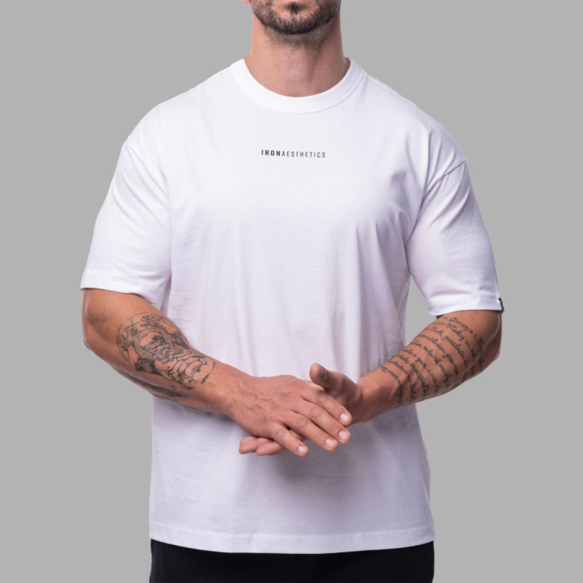 Oversize tričko Iron Aesthetics Vibe Tee, biele · záber 1