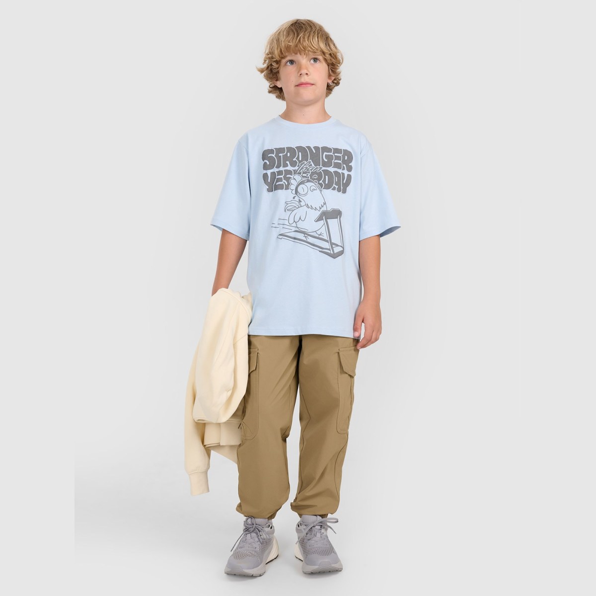 T-shirt oversize s potlačou chlapčenský - modrý · záber 2