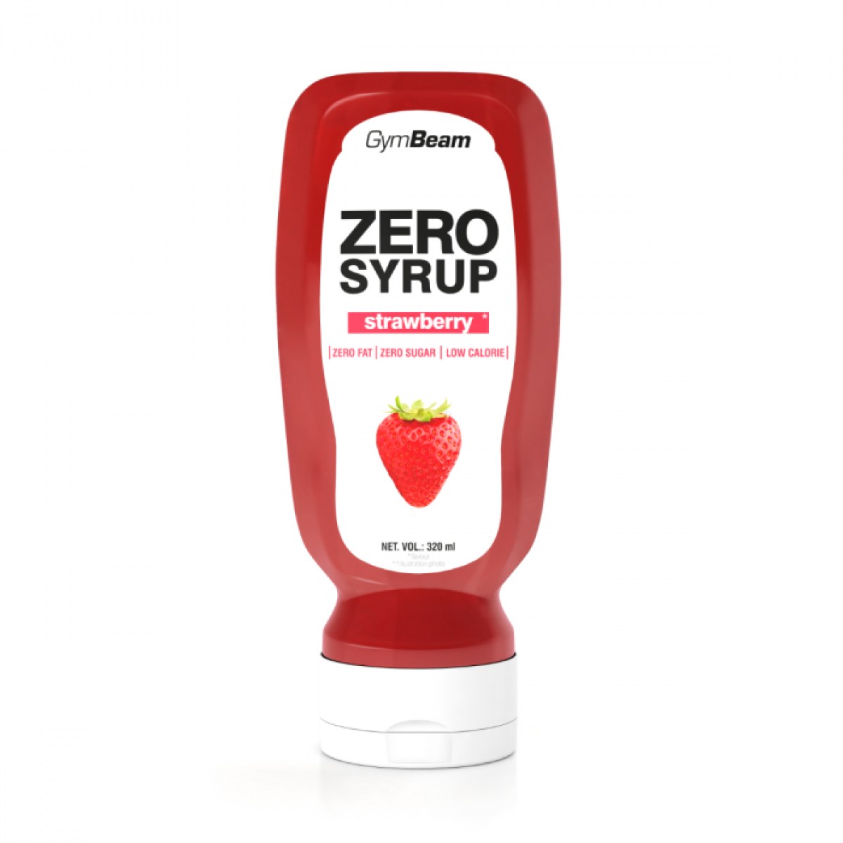 GymBeam ZERO SIRUP jahoda - Hmotnosť: 0,32 kg | Objem: 320 ml | Balenie: 6 · záber 1