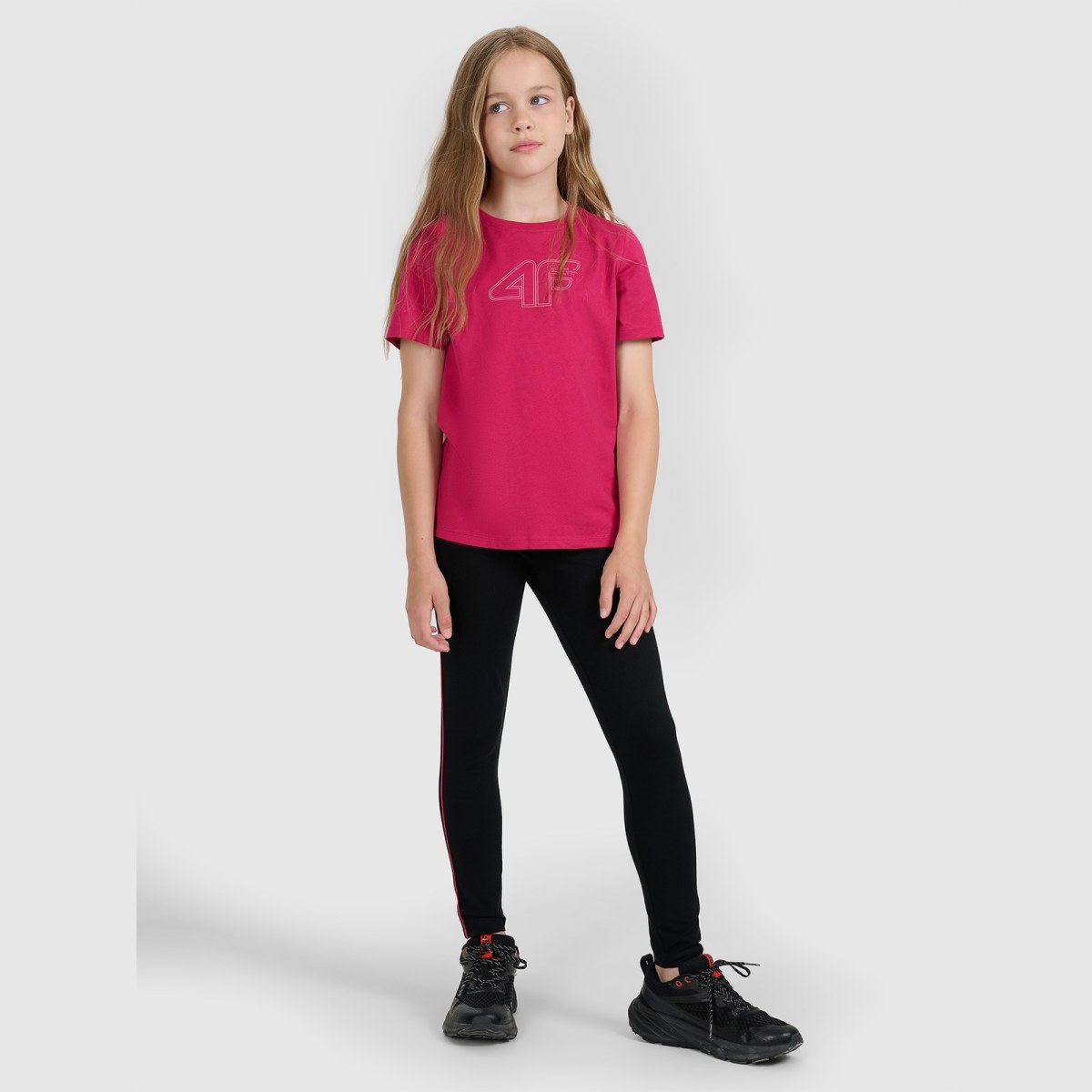 T-shirt regular s potlačou dievčenský - ružový · záber 4